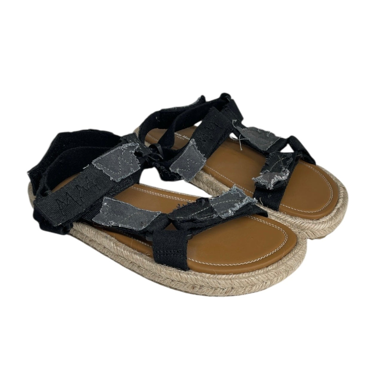Maison Margiela/Sandals/EU 38/Cotton/BRW/blk straps view 1