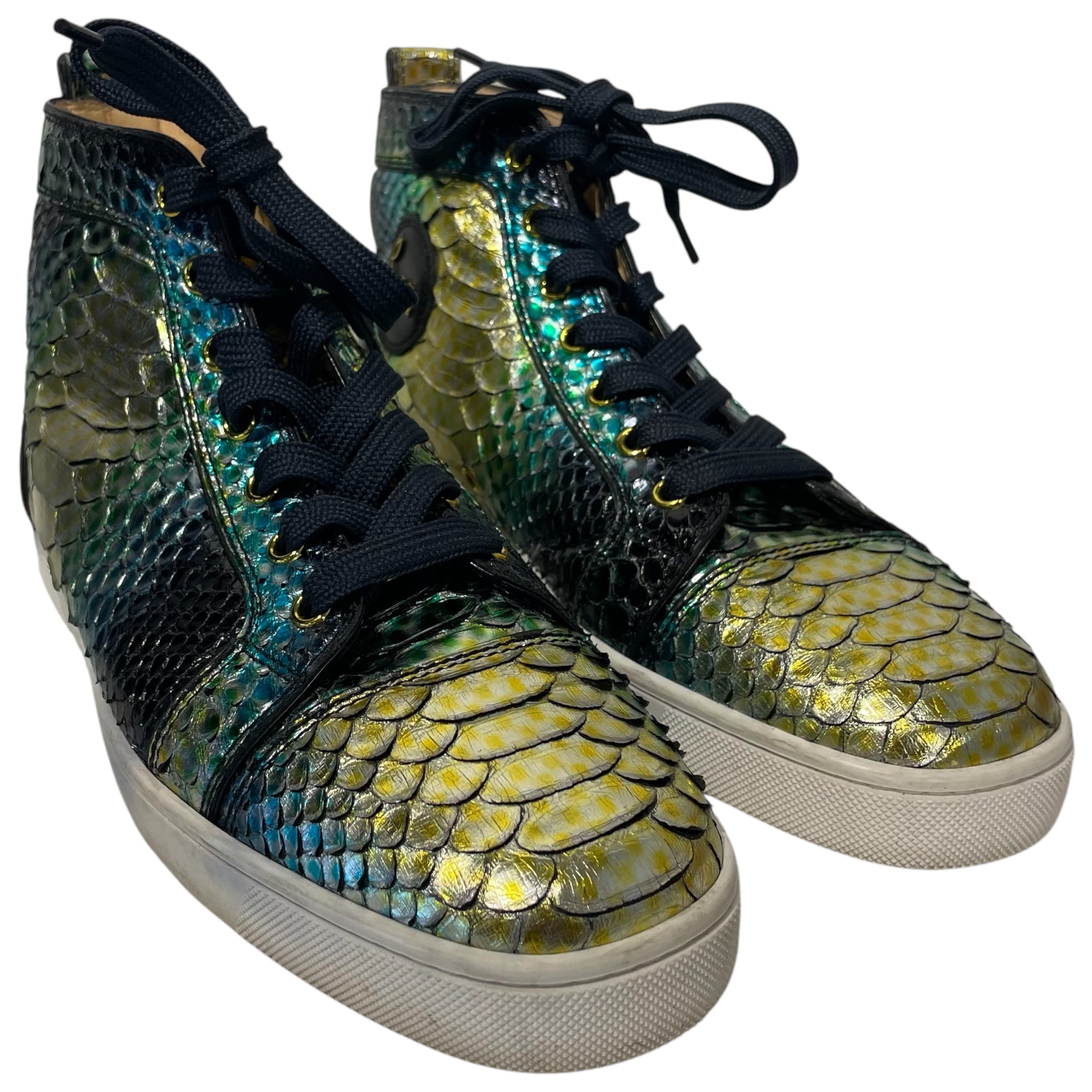 Christian Louboutin/Hi-Sneakers/EU 42/Animal Pattern/GRN/snake skin view 1