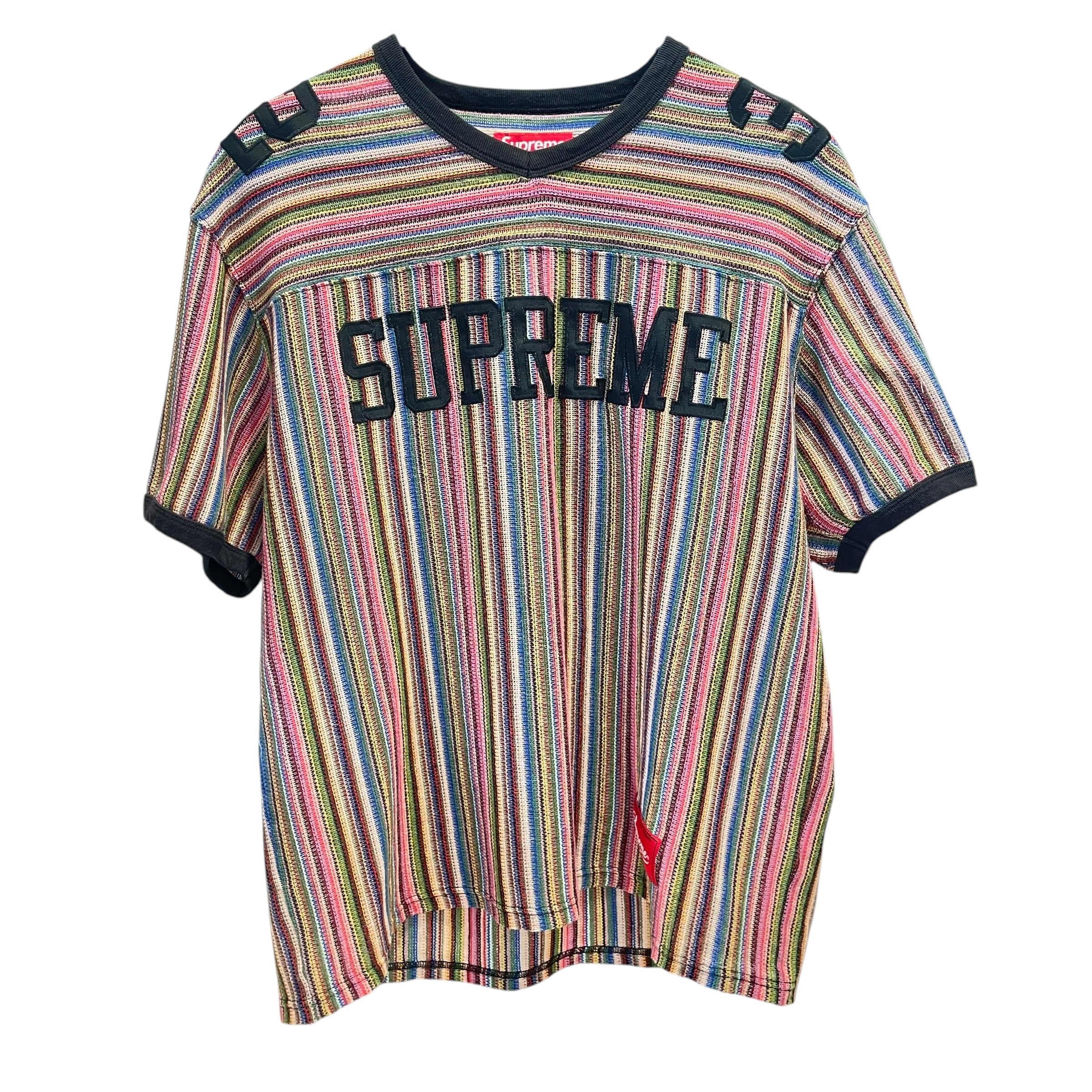 Supreme/T-Shirt/L/Cotton/MLT/All Over Print/Open Knit Football Top view 1