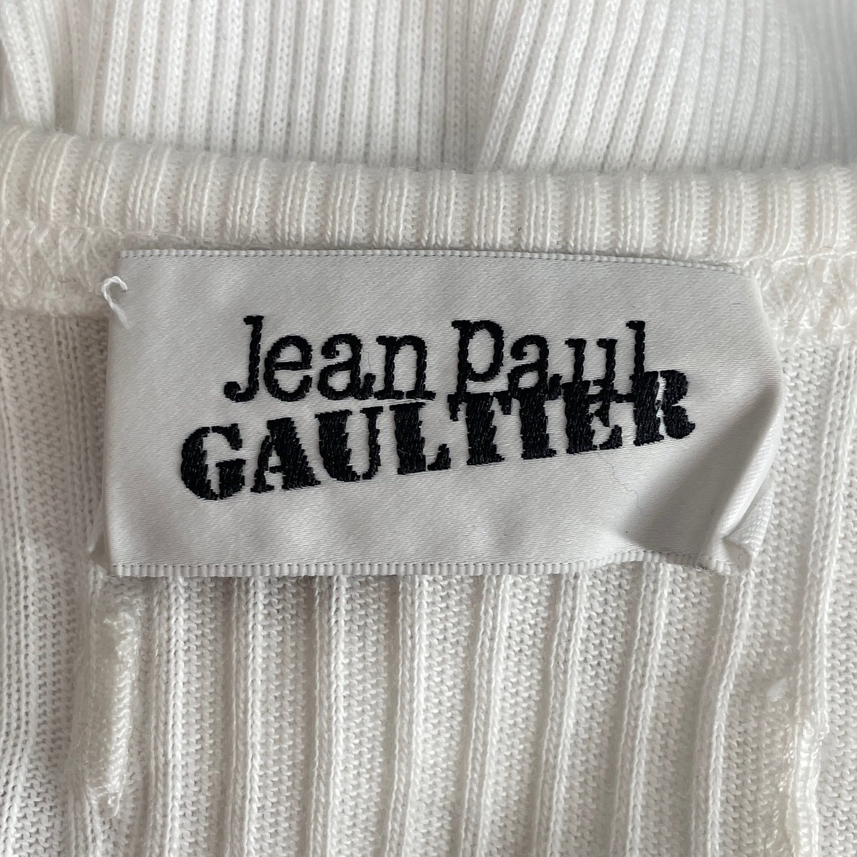 Jean Paul Gaultier/Tank Top/S/Cotton/WHT/SILVER REMOVEABLE SHOUDLER. view 3