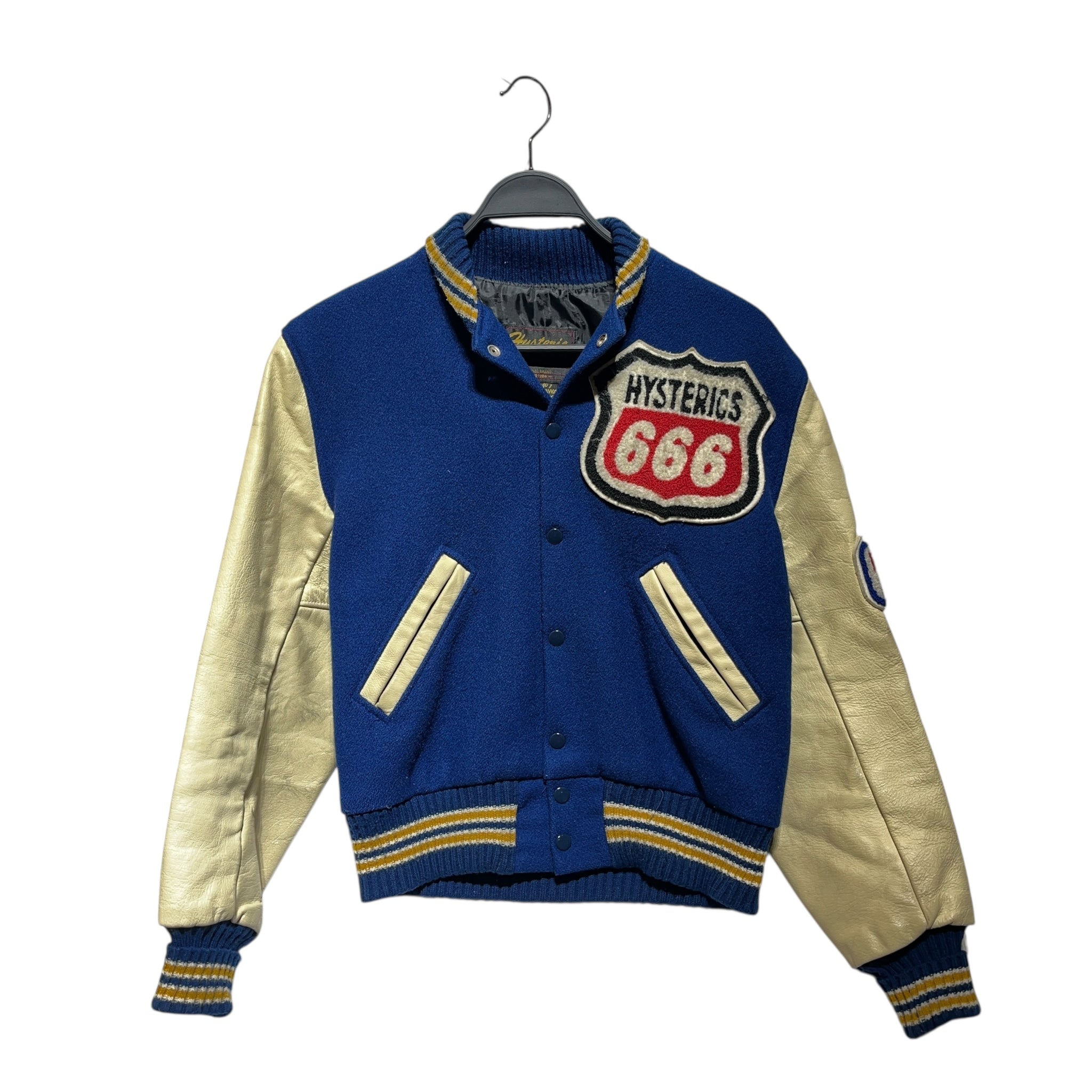 HYSTERIC GLAMOUR/Baseball Jkt/34/Wool/BLU/90s 666 Varsity Jacket view 1