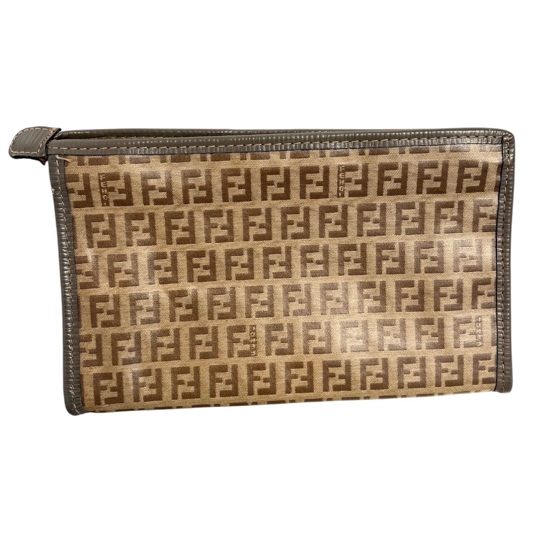 FENDI/Clutch Bag/S/Monogram/Leather/BEG/CLUTCH POUCH view 2