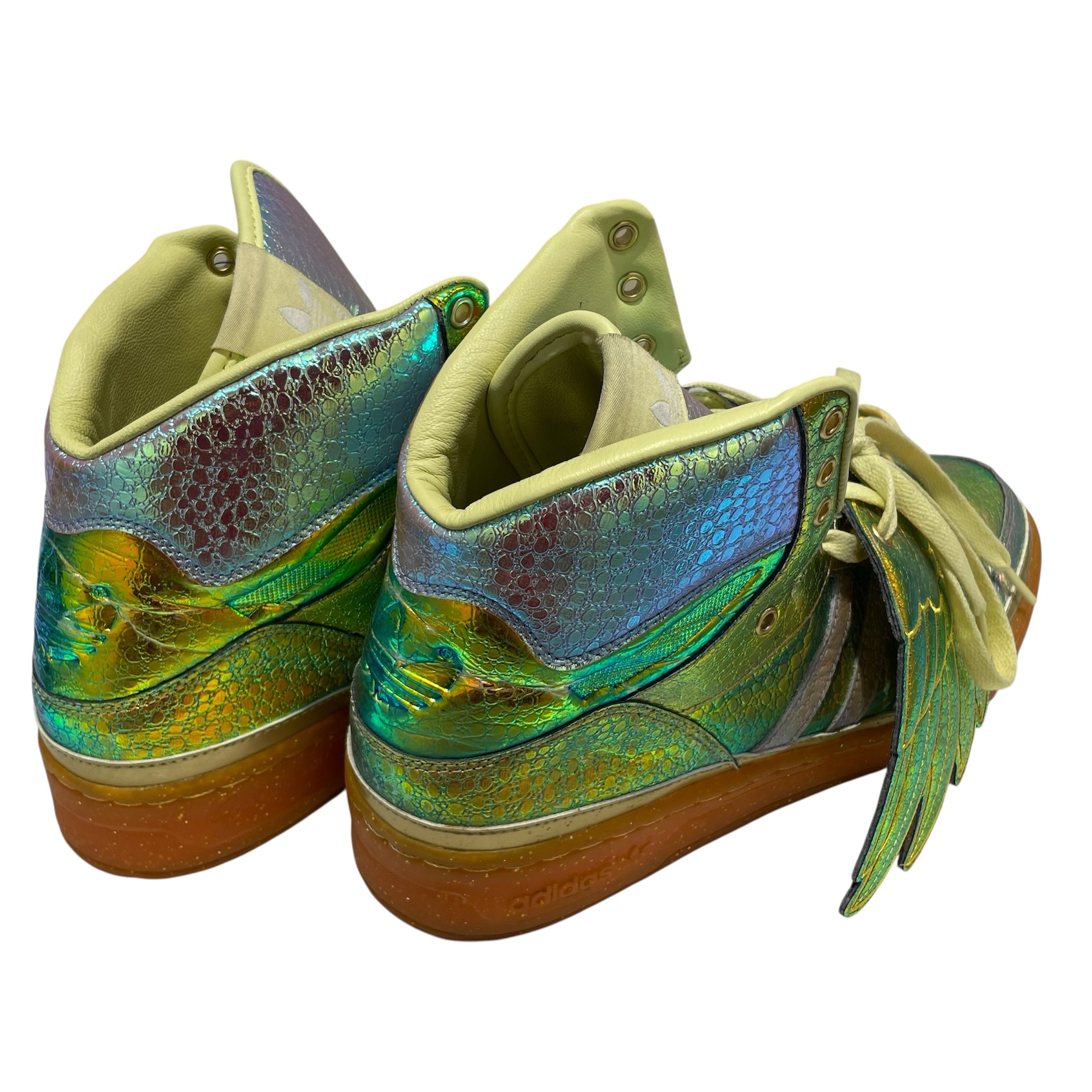adidas/Hi-Sneakers/US 10.5/Glitter/Leather/MLT/Jeremy Scott Foil Wing view 10