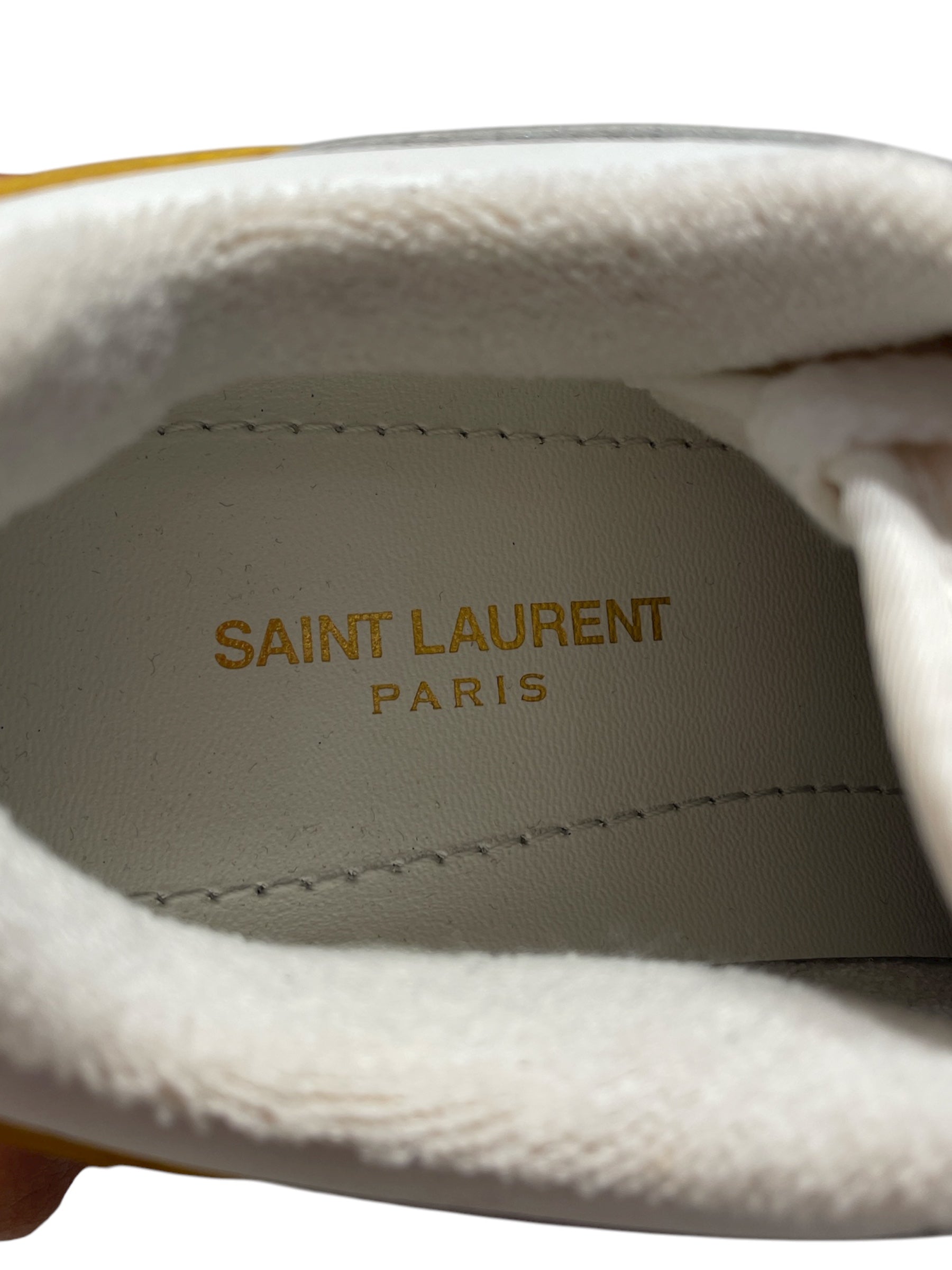 SAINT LAURENT/Low-Sneakers/EU 36.5/Leather/WHT/bump sneaker yellow view 3