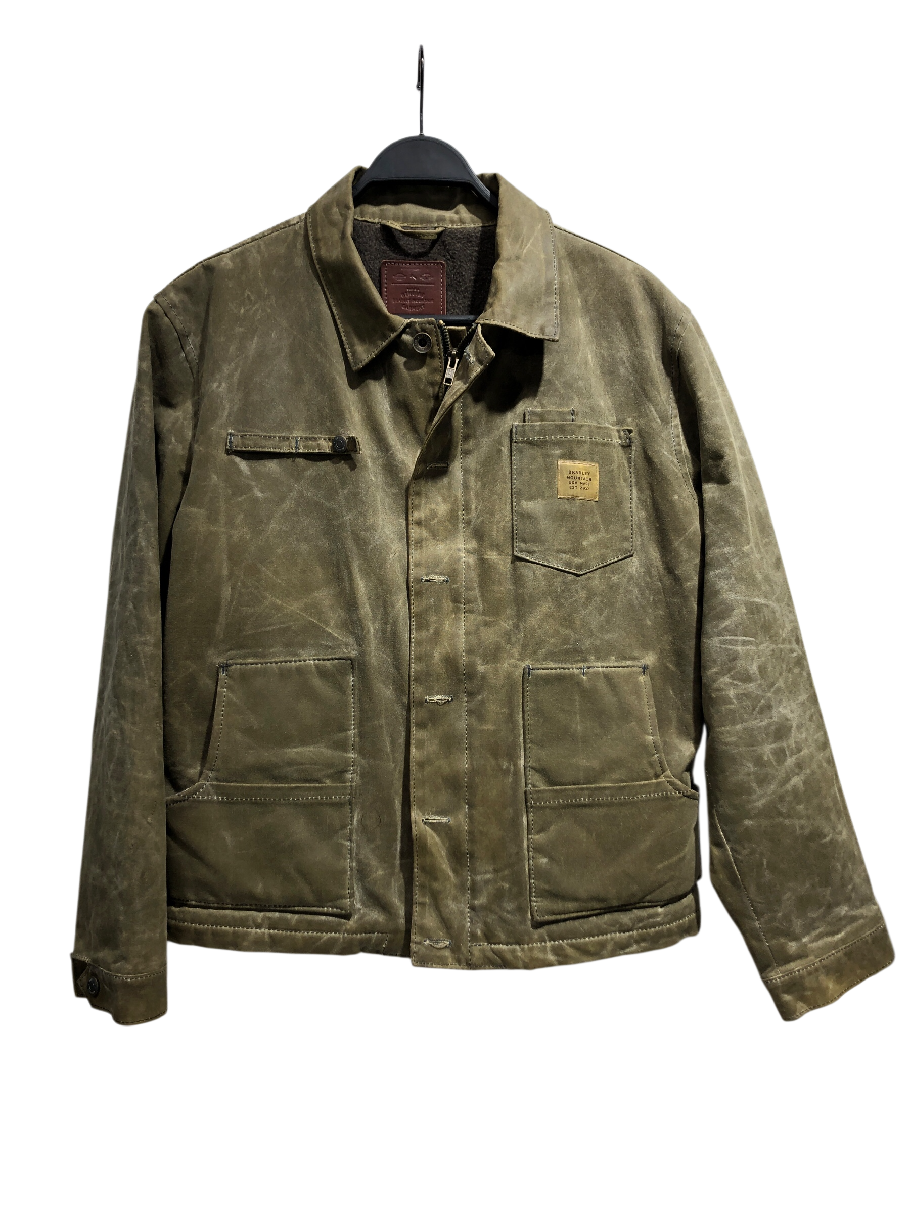 BRADLEY MOUNTAIN/Jacket/L/GRN/waxed jacket - lined view 1