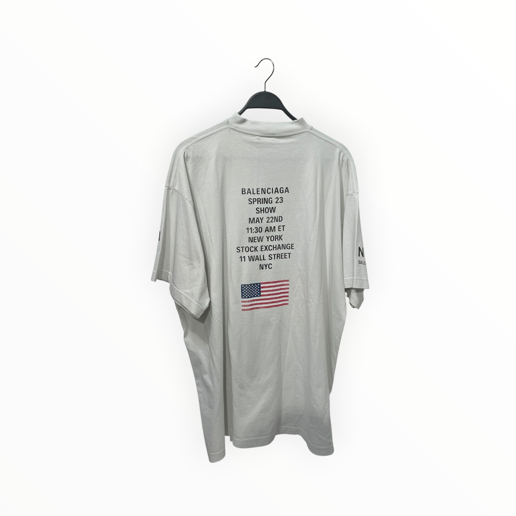 BALENCIAGA/T-Shirt/4/Cotton/CRM/2022 NYSE view 2