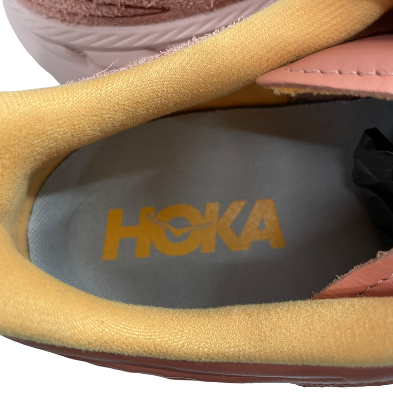 HOKA ONE ONE/Low-Sneakers/US 11.5/All Over Print/Acrylic/PNK/PNK/YLLW 1-1 RUN SHOE