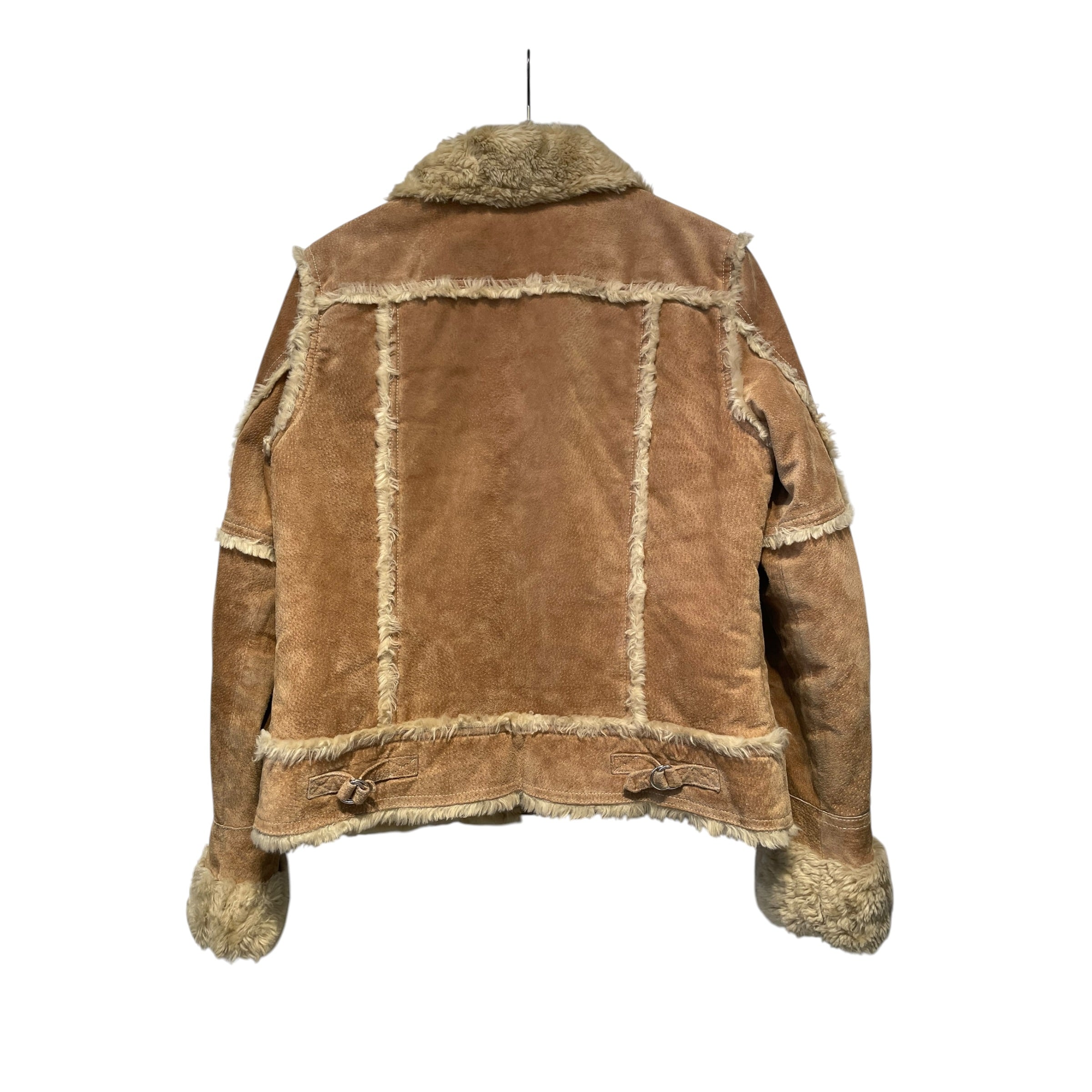 Vintage/Riders Jkt (W)/M/Leather/BEG/fur lined view 2