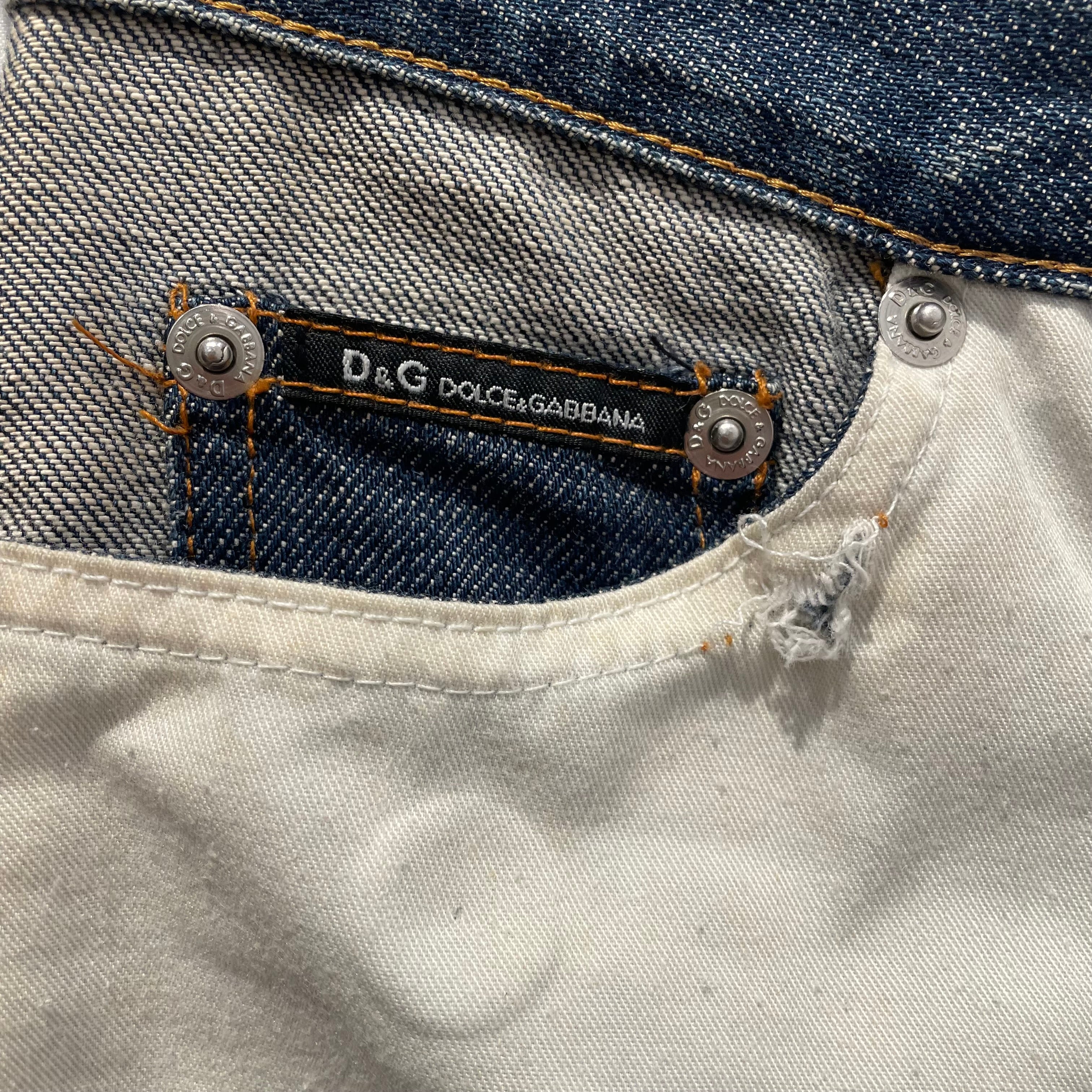 D&G/Bootcut Pants/Graphic/Denim/BLU/PANTHER LOGO + SKULL CUT SHIRT view 6