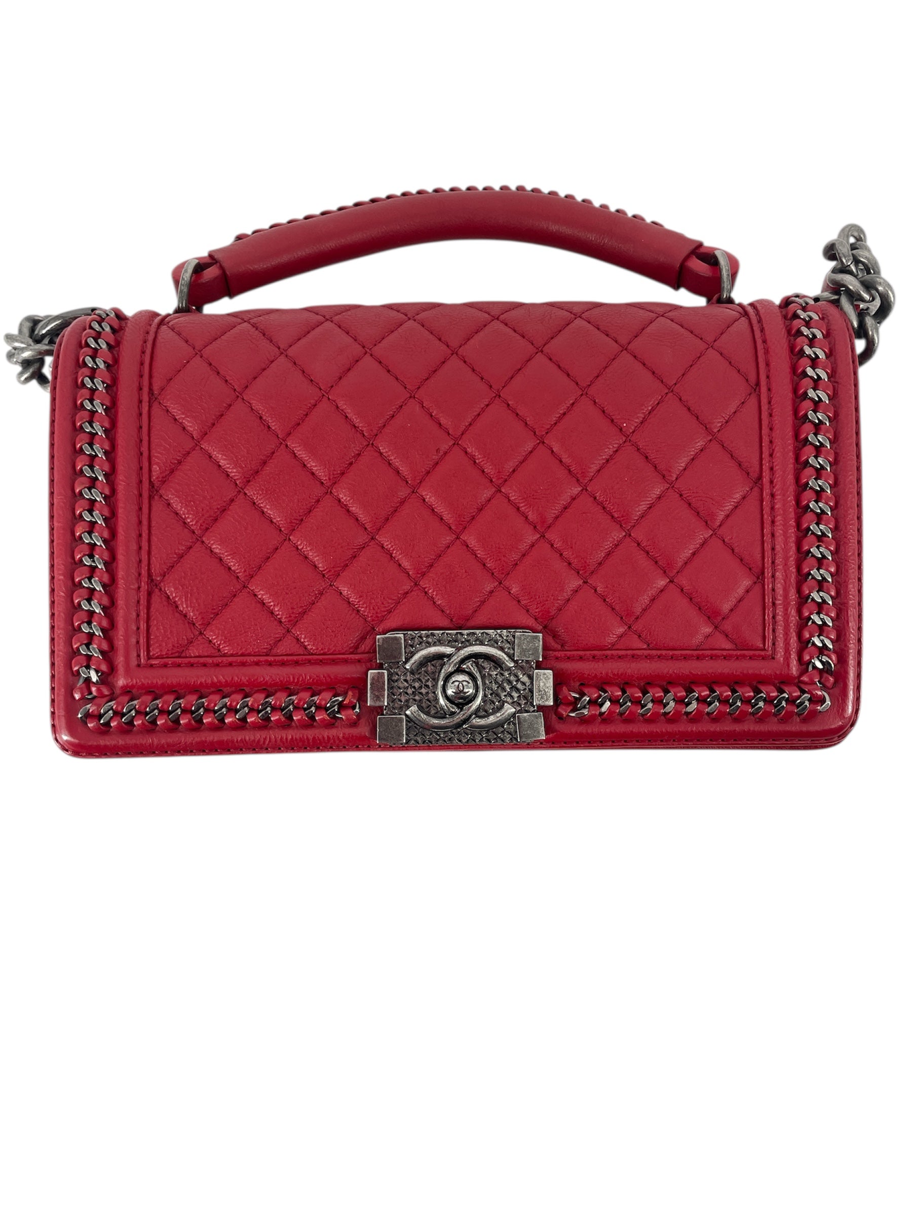 CHANEL/Hand Bag/Lambskin/RED/23176864 view 1