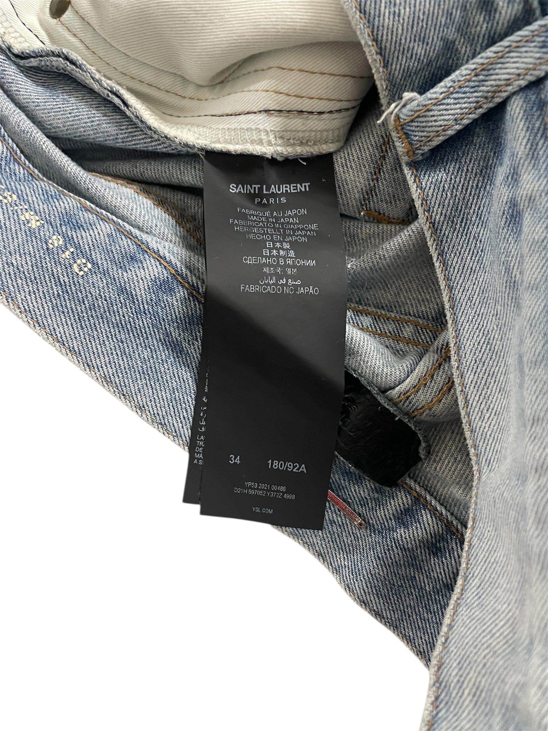 SAINT LAURENT/Straight Pants/34/Denim/BLU/180/92A view 4