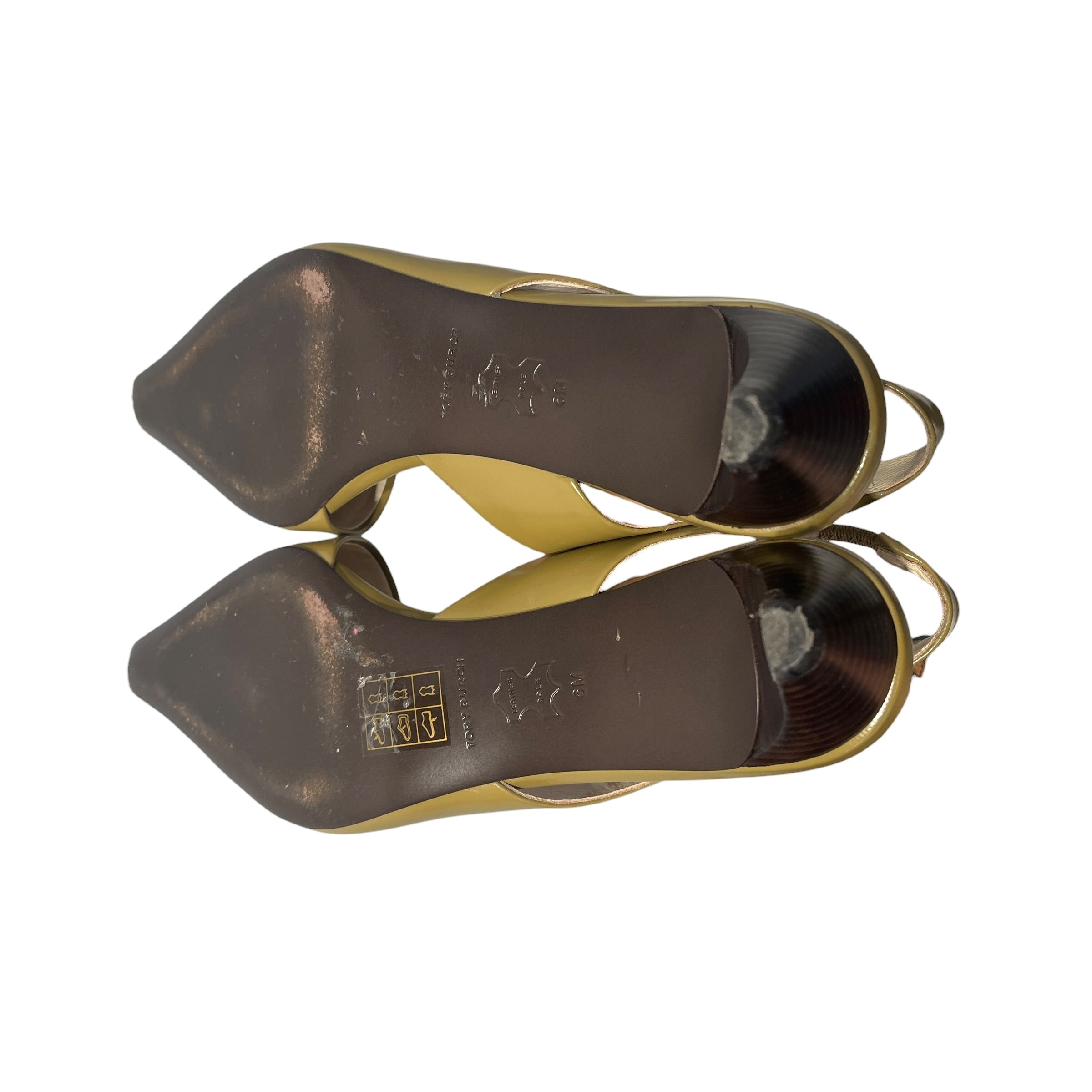 TORY BURCH/Heels/US 6/Leather/KHK/OLIVE PIERCED TOE SLINGBACK view 26