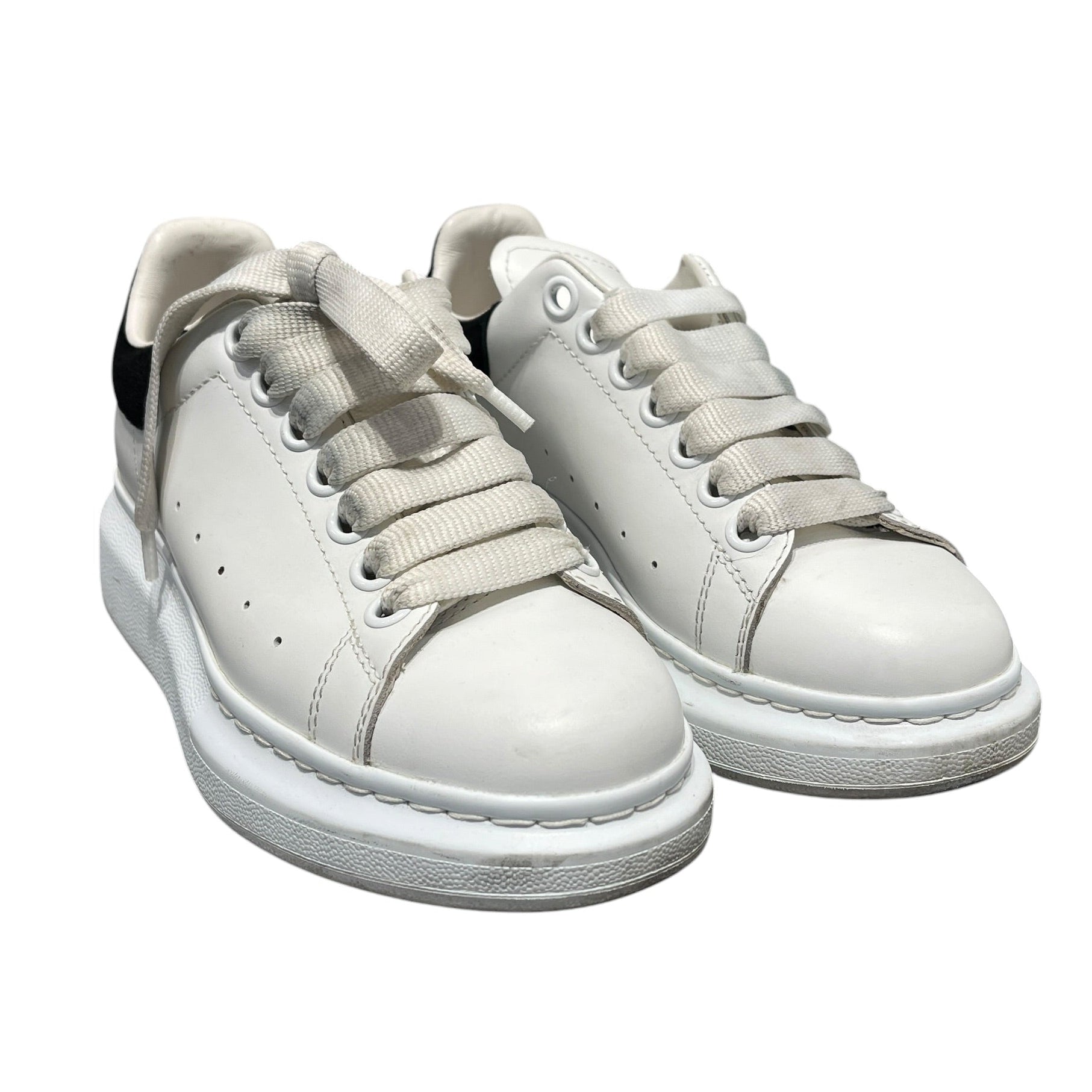 Alexander McQueen/Low-Sneakers/EU 35.5/Leather/WHT/larry velour back view 1
