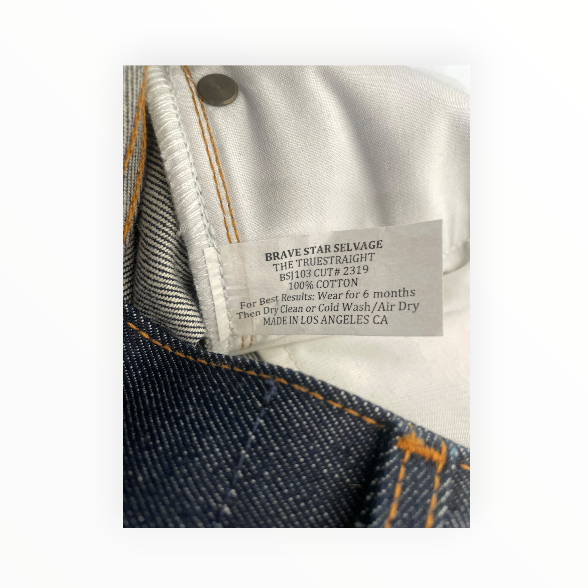 BRAVE STAR/Pants/30/Denim/NVY/Button Fly/ view 4