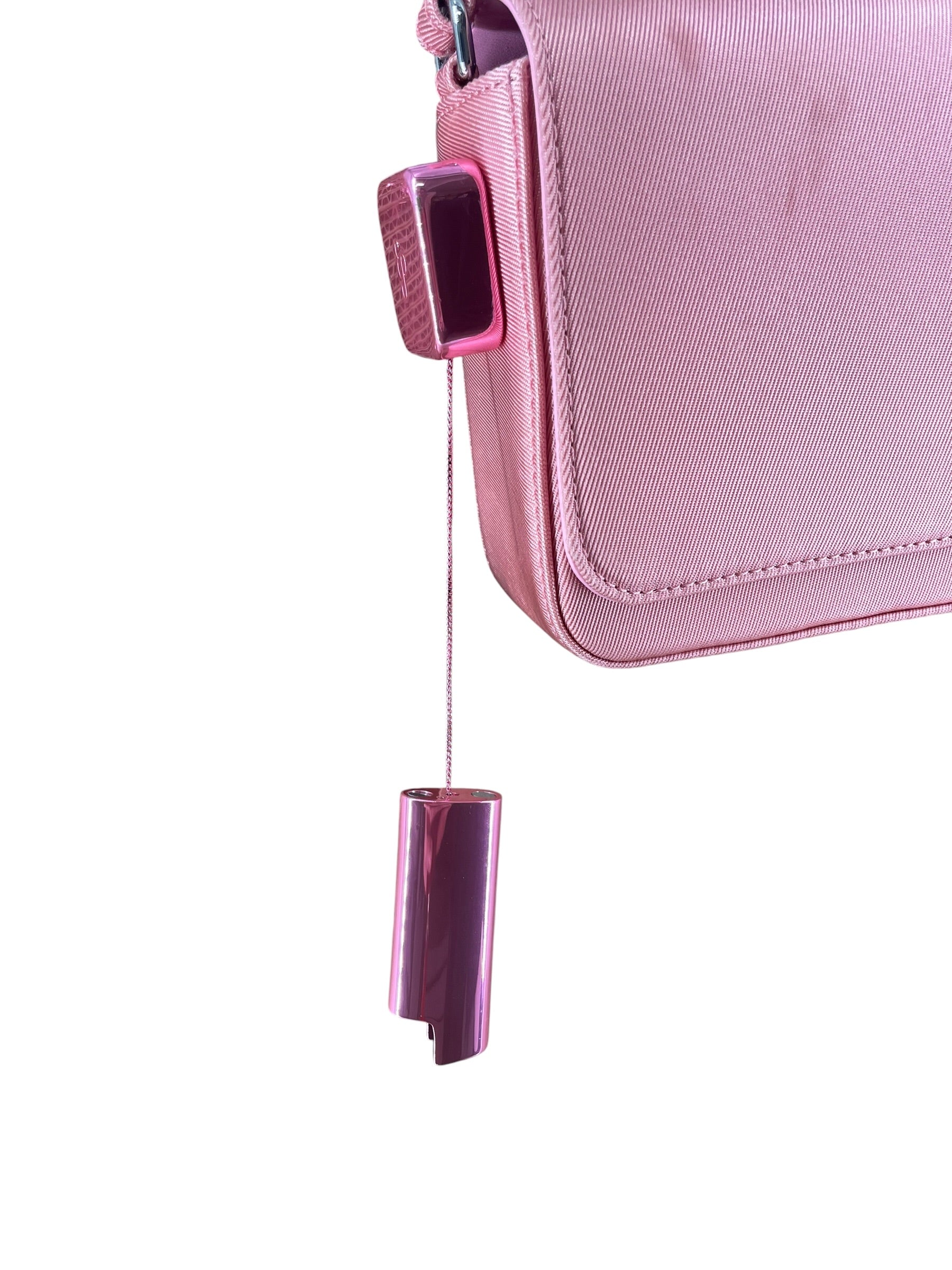 EDIE PARKER/Cross Body Bag/Cotton/PNK/LTHR LINING | SIDE LGHTR HLDR view 7