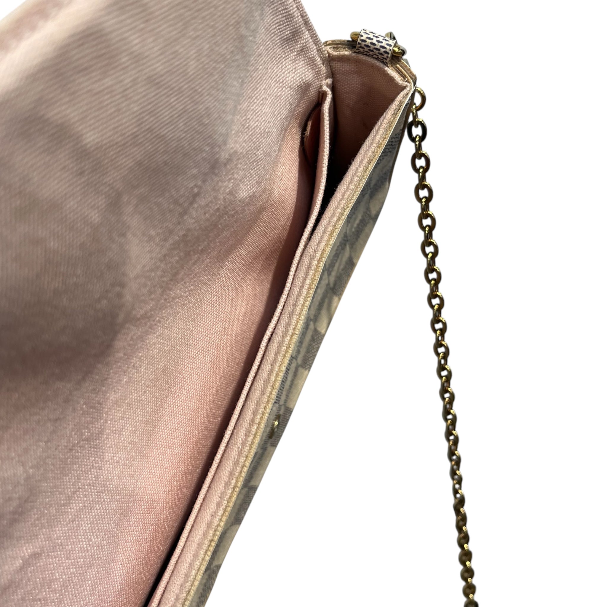 LOUIS VUITTON/Cross Body Bag/Monogram/Leather/CRM/damier felicie pouchette view 6