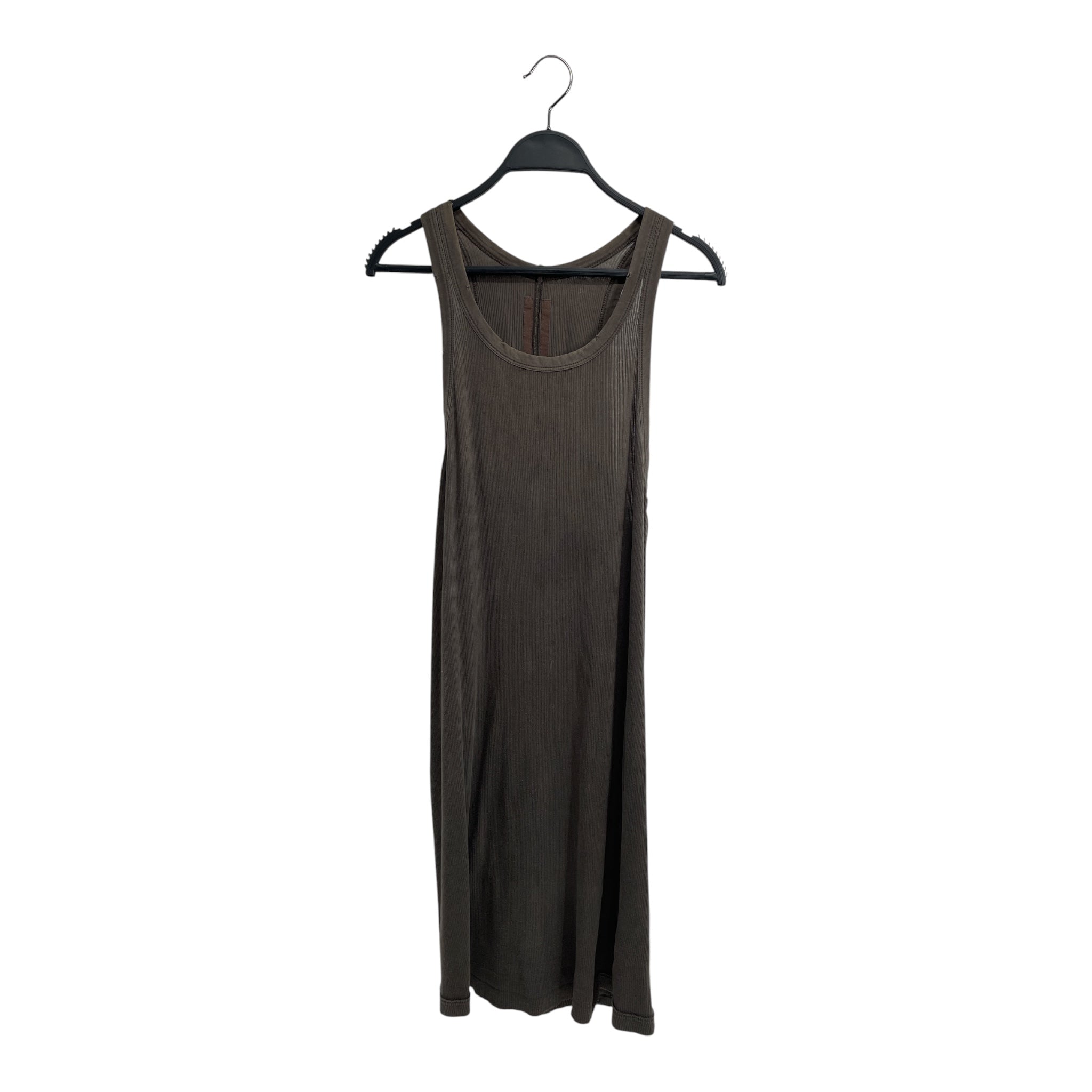 Rick Owens/Tank Top/M/Cotton/GRY/RIBBED LONG TANK view 1