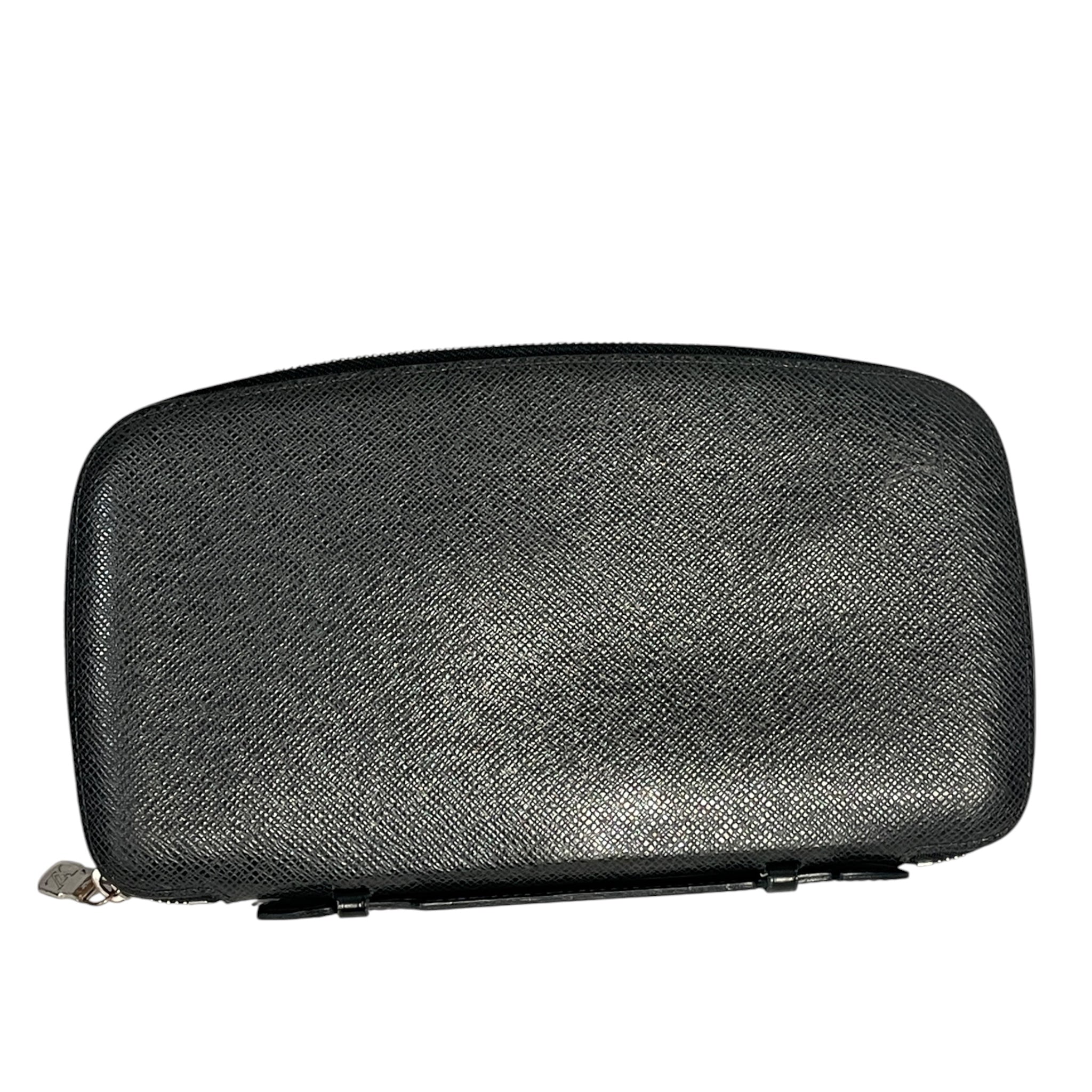 LOUIS VUITTON/Long Wallet/Leather/BLK/TRAVEL ORGANIZER view 1