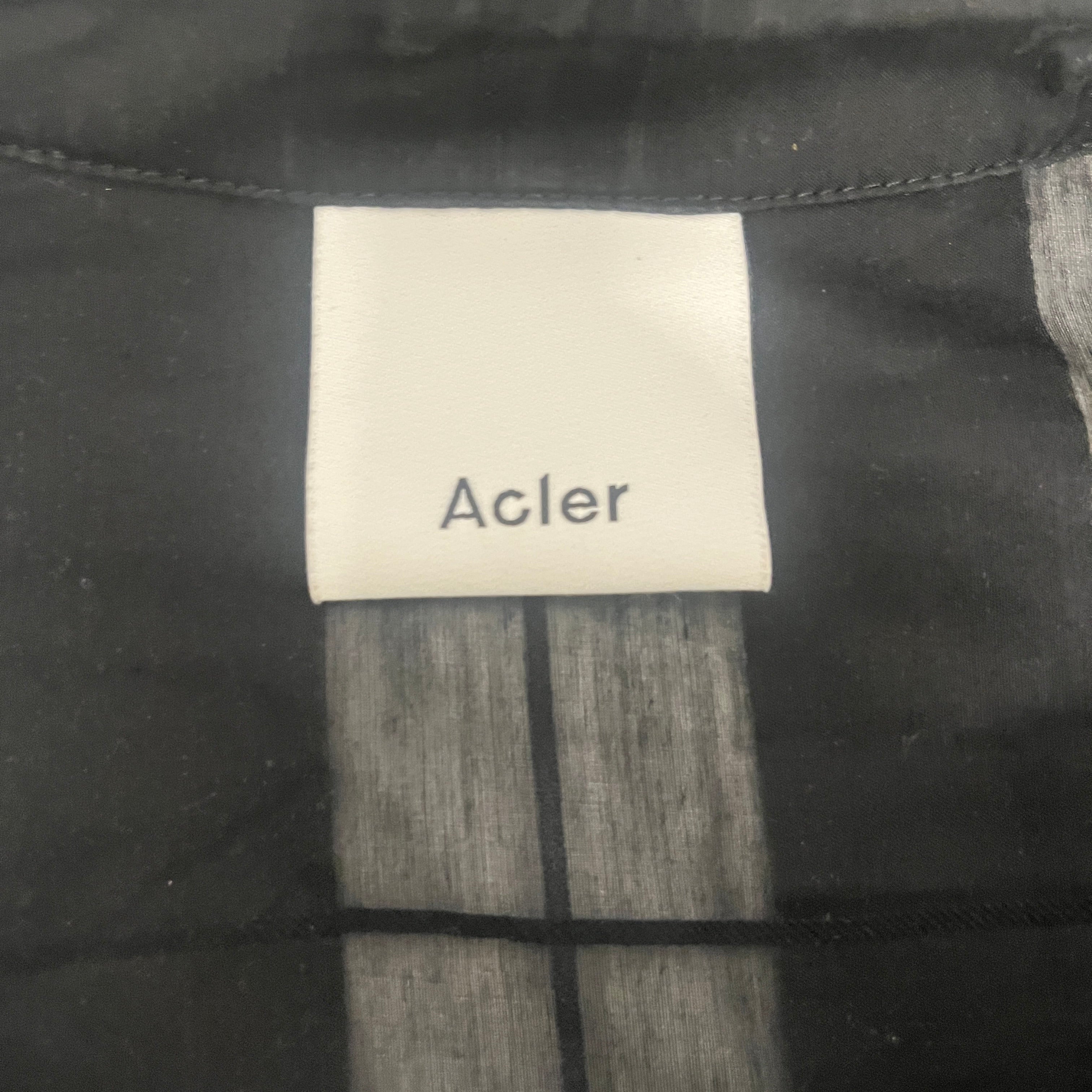 Acler/LS Dress/2/Cotton/BLK/Midi Length/PUFFED SLEEVE BELTED SEMISHEER view 3