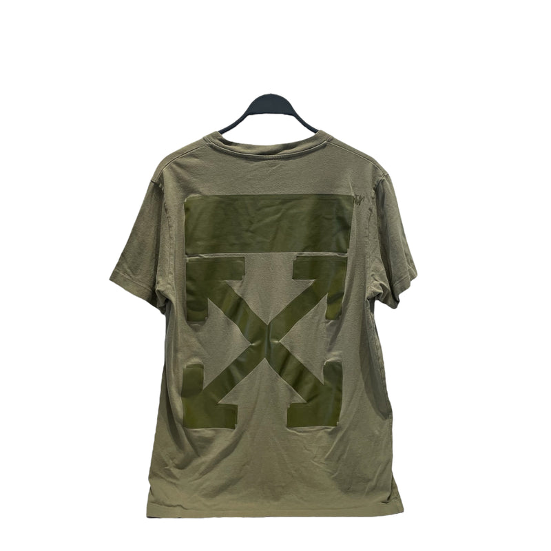 OFF-WHITE/T-Shirt/XL/Cotton/GRN/navy green