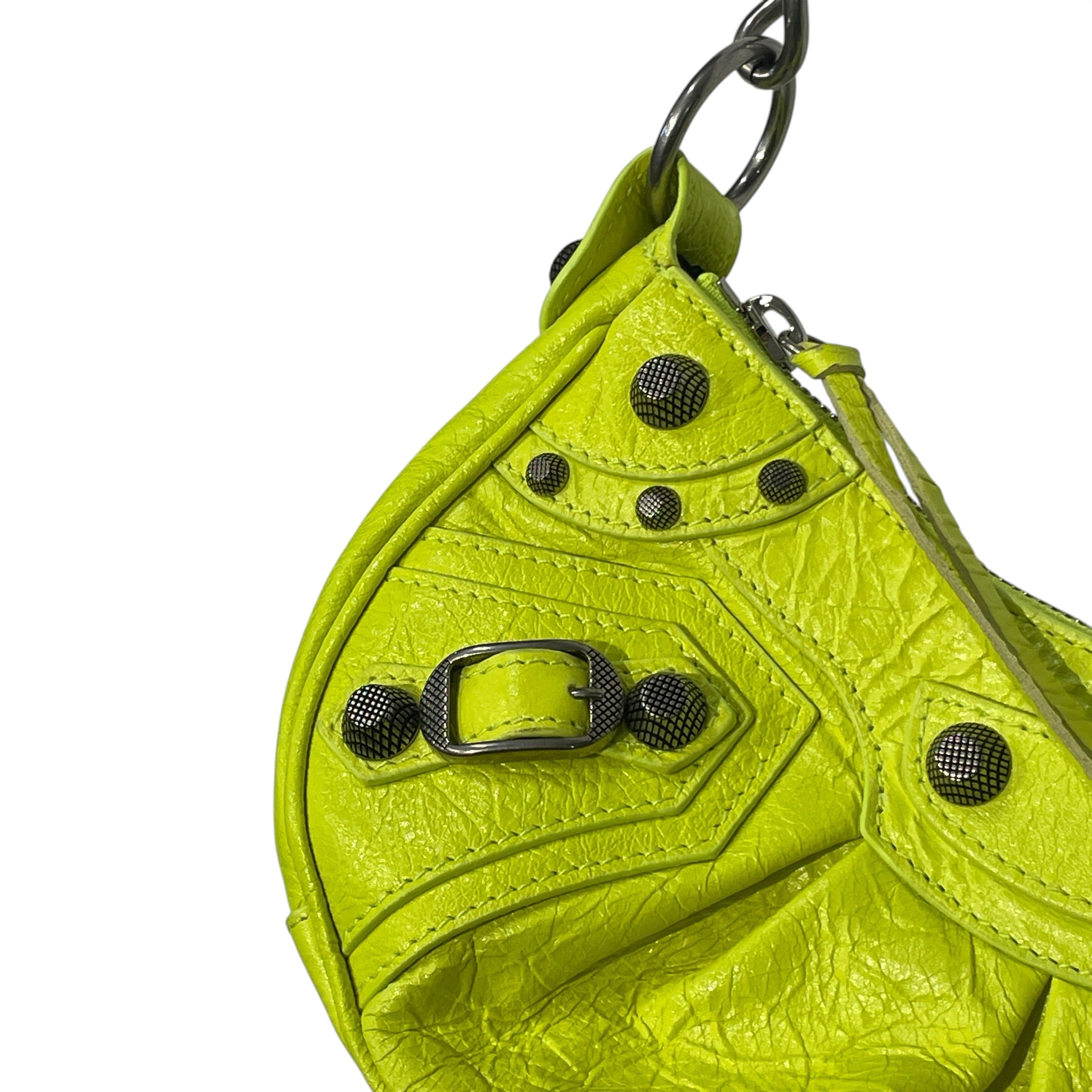BALENCIAGA/Cross Body Bag/Leather/GRN/MINI CAGOLE view 4