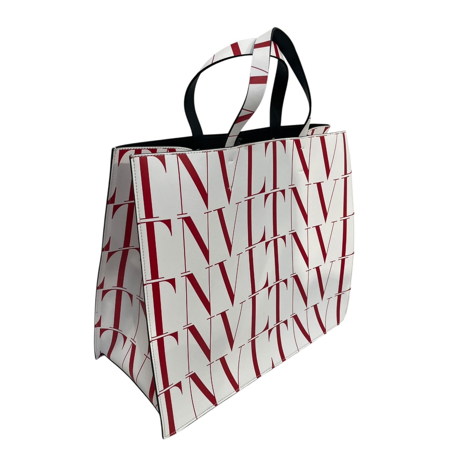 VALENTINO/Tote Bag/Monogram/Leather/WHT/vlntn view 3