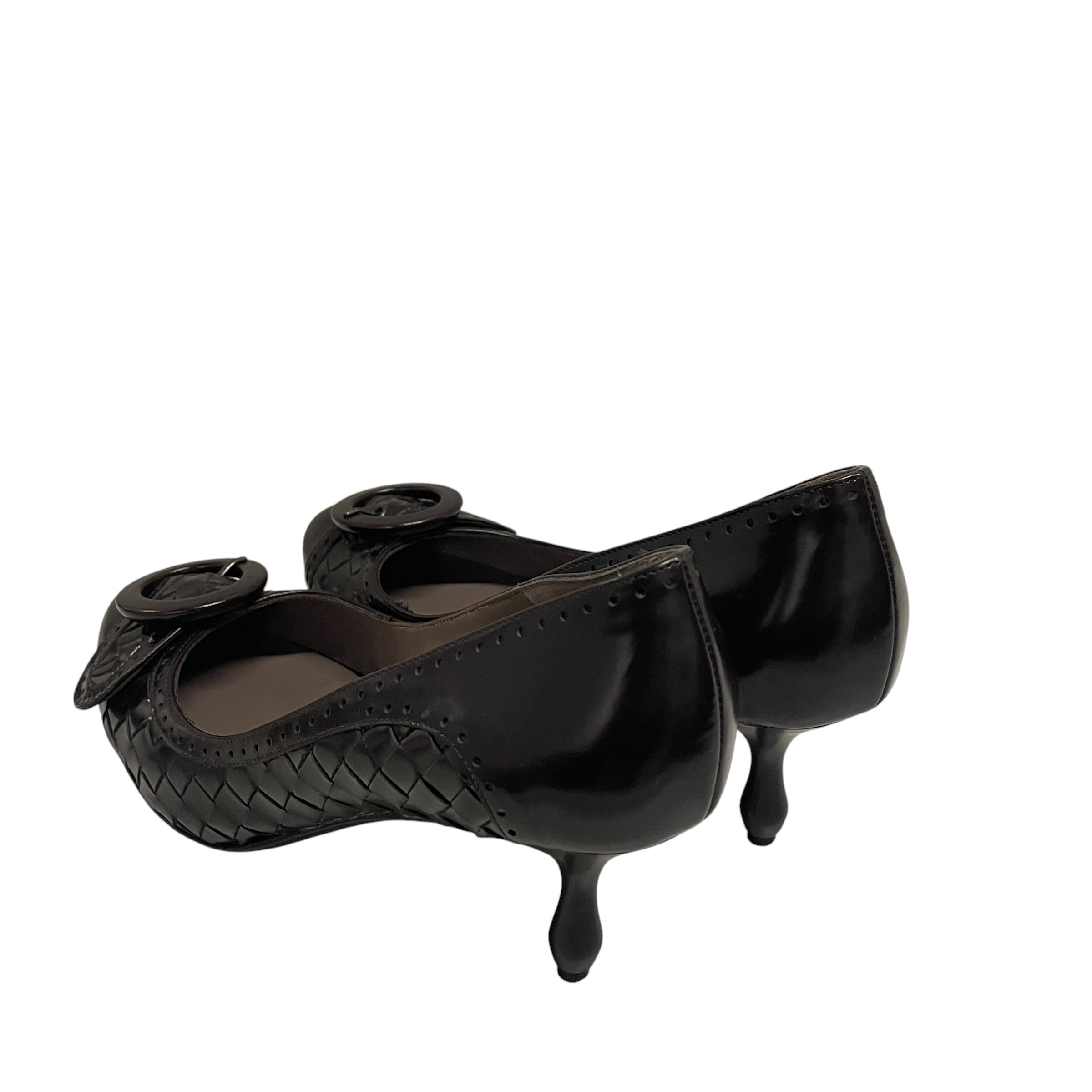 BOTTEGA VENETA/Heels/US 5.5/Leather/BRW/BUCKLE view 2