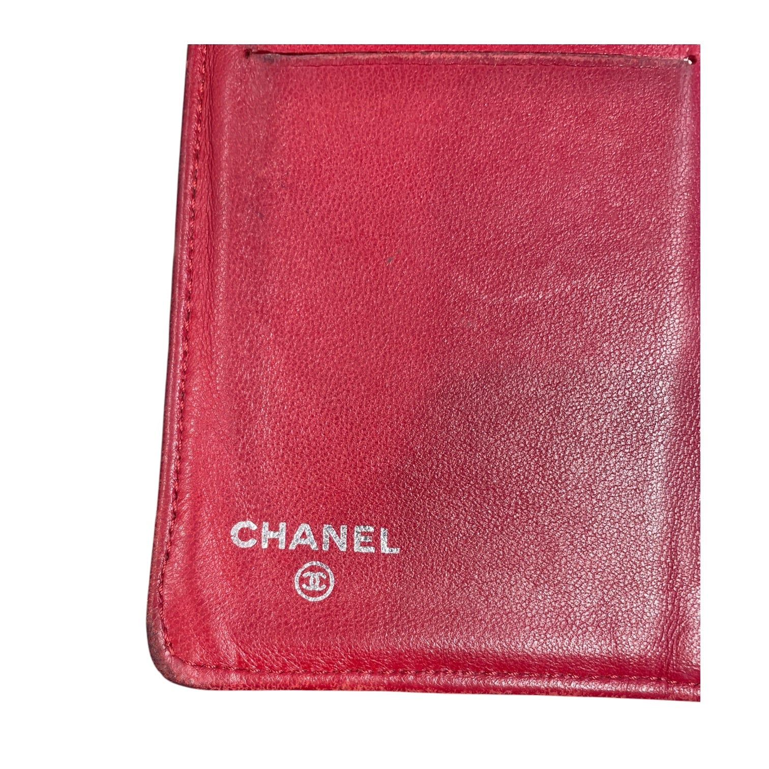 CHANEL/Wallet/Floral Pattern/Leather/BRD/Camellia AS IS view 3