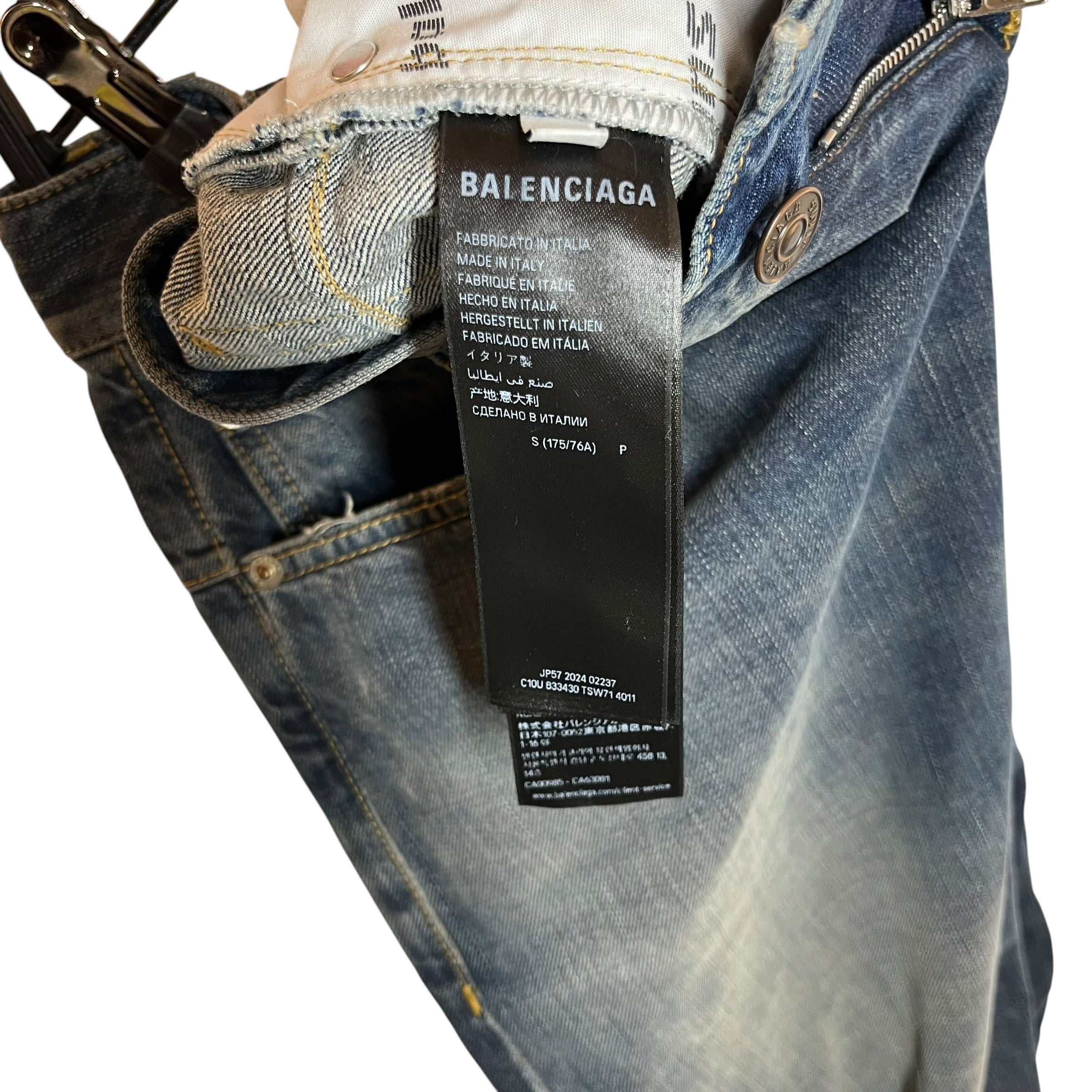 BALENCIAGA/Straight Pants/S/Denim/BLU/2024 LOW RISE FLARE view 4