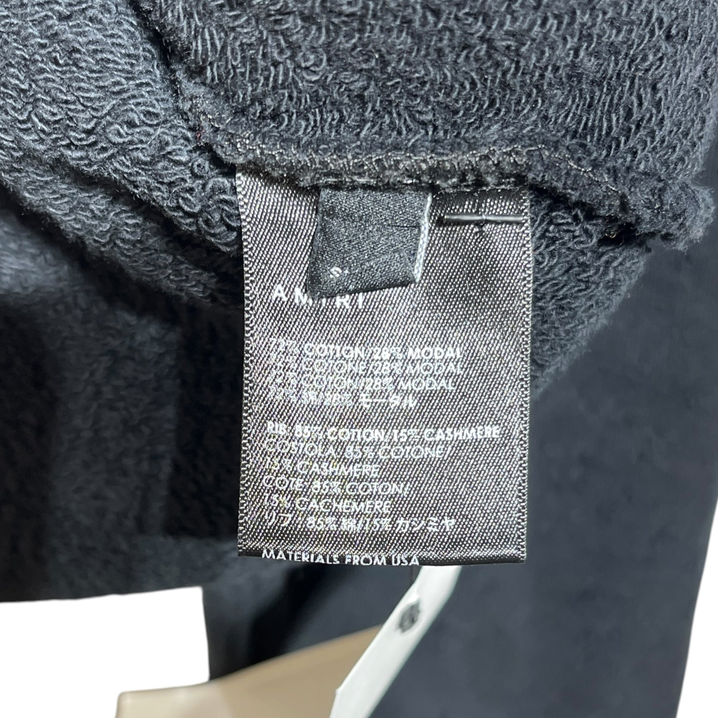 AMIRI/Hoodie/L/Cotton/BLK/Distressed Cropped Hoodie view 4