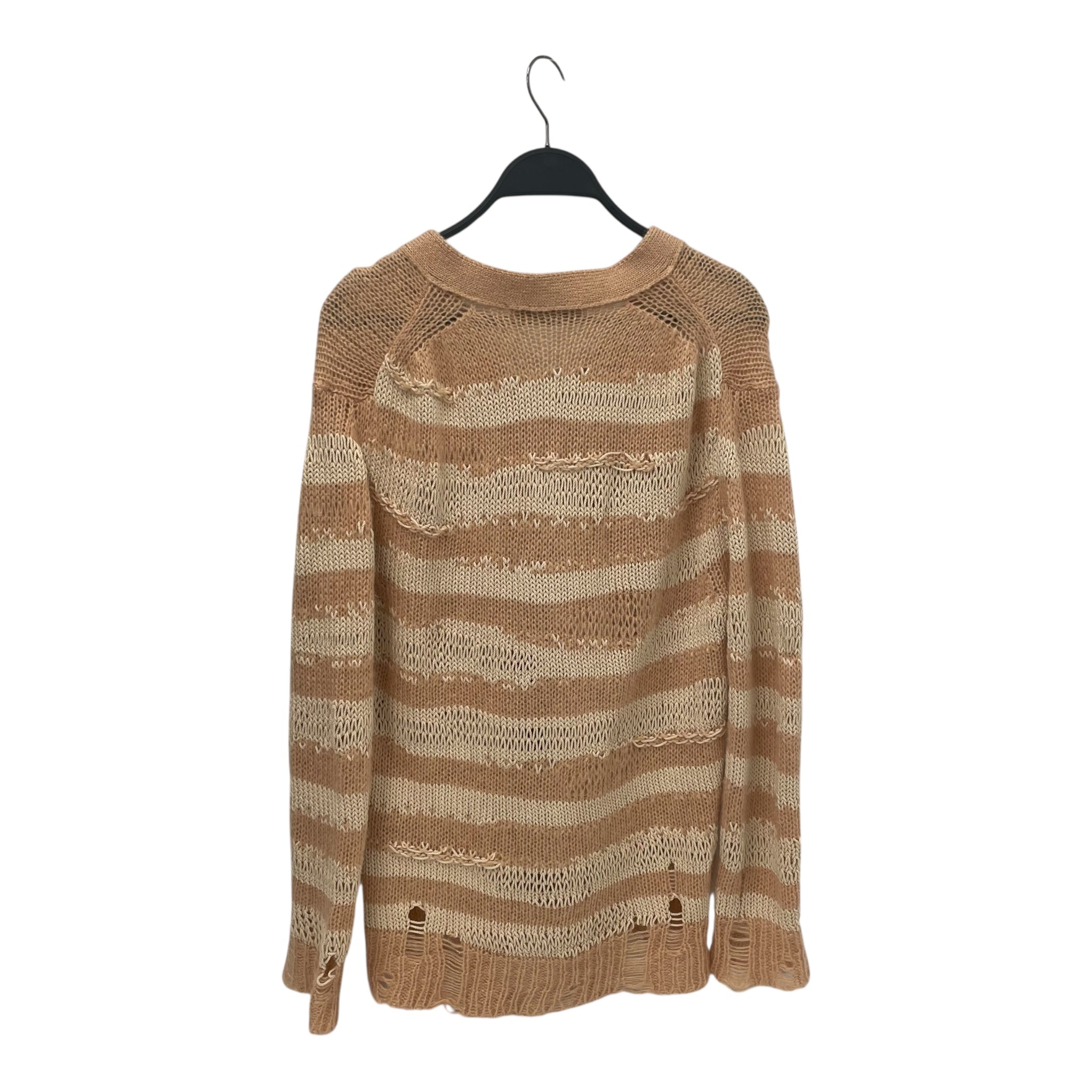 Acne Studios/Cardigan/XXS/Stripe/Mohair/BEG/LOOSE GAGE MOHAIR BLEND BG BTN view 2