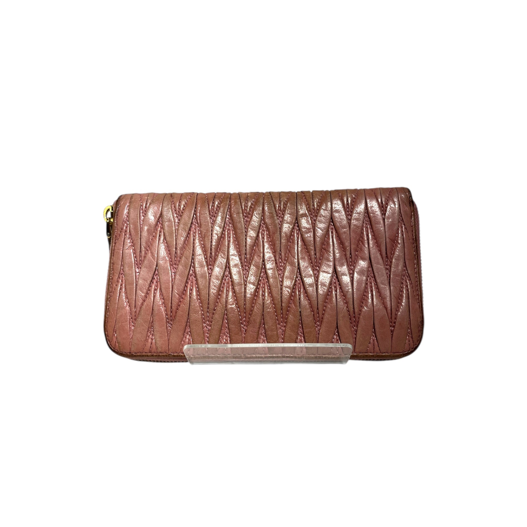 MIU MIU/Long Wallet/Leather/PNK/MATELASSE NAPPA LEATHER WALLET view 4
