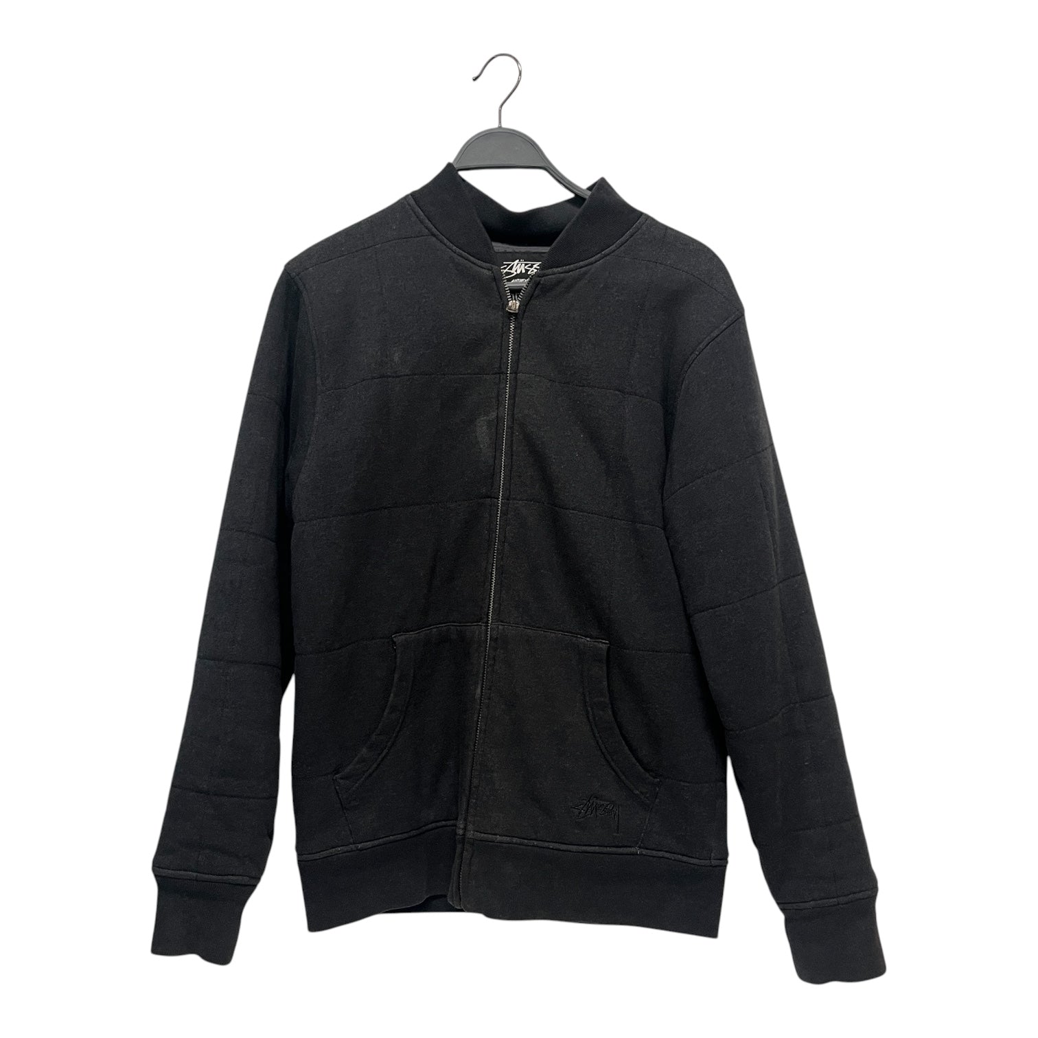 STUSSY/Jacket/M/Cotton/GRY/HOODIE STYLE POCKET BOMBER view 1