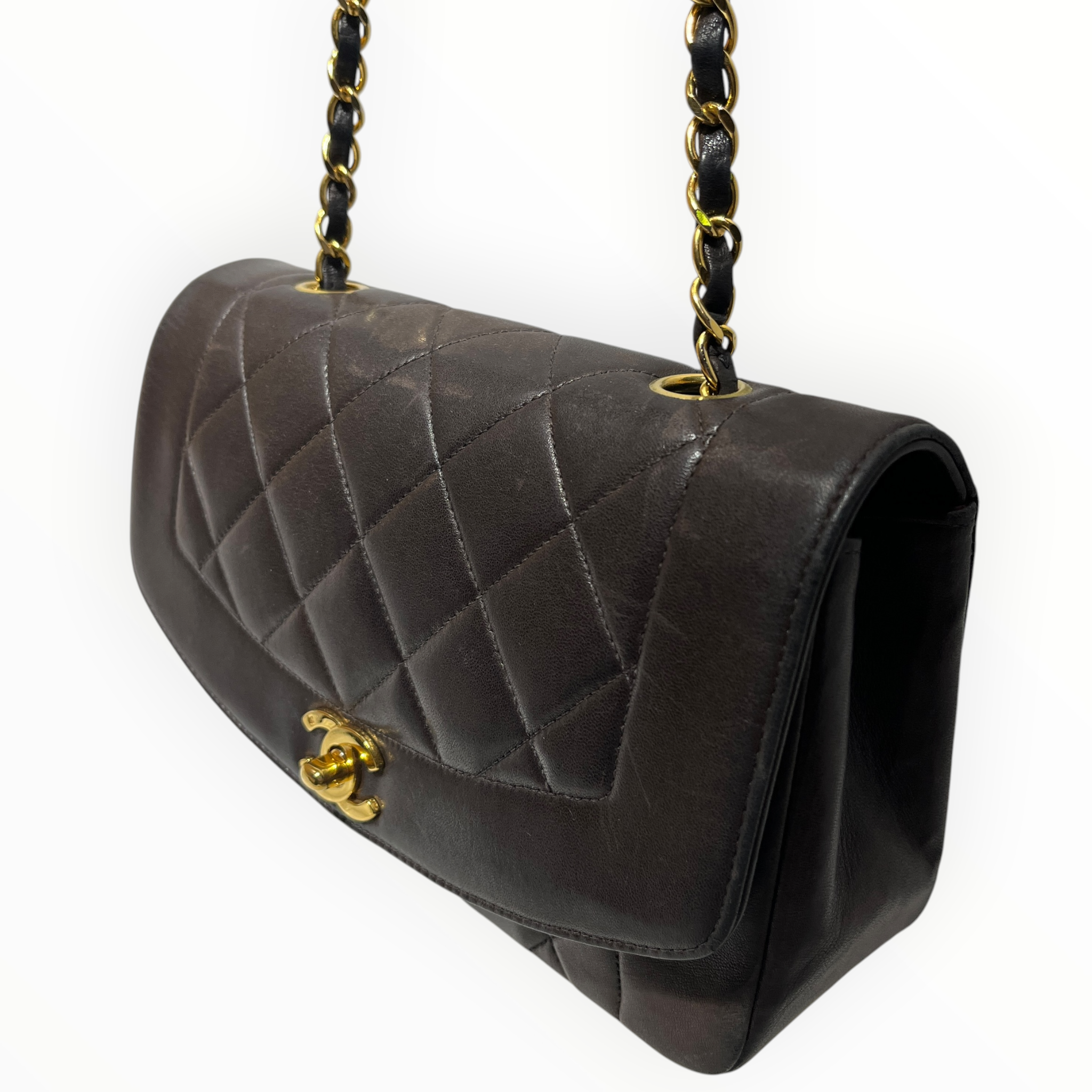 CHANEL/Cross Body Bag/Leather/BRW/diana bag view 5