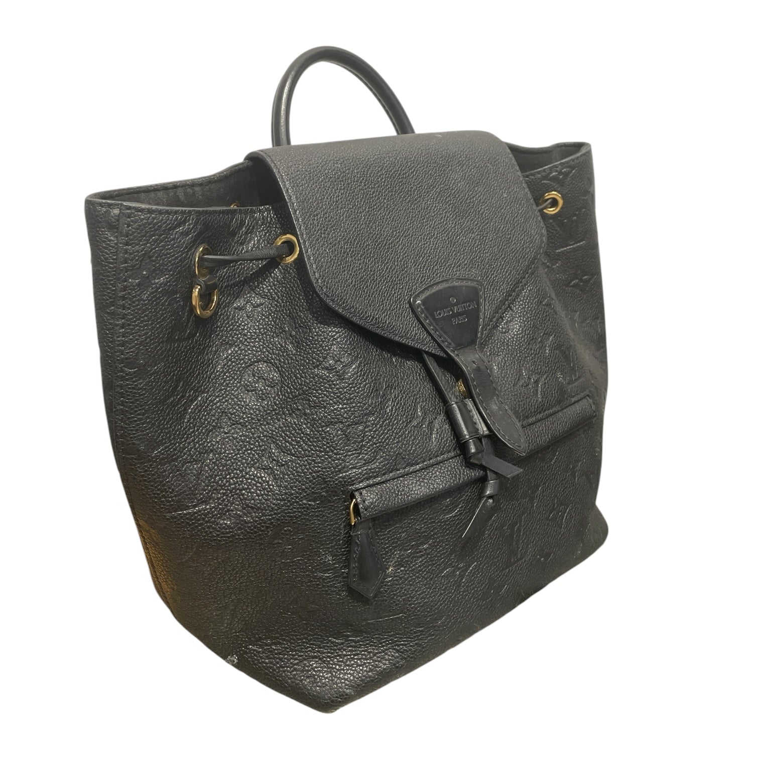 LOUIS VUITTON/Backpack/OS/Monogram/Leather/BLK/Drawstring Mostouris BP view 5