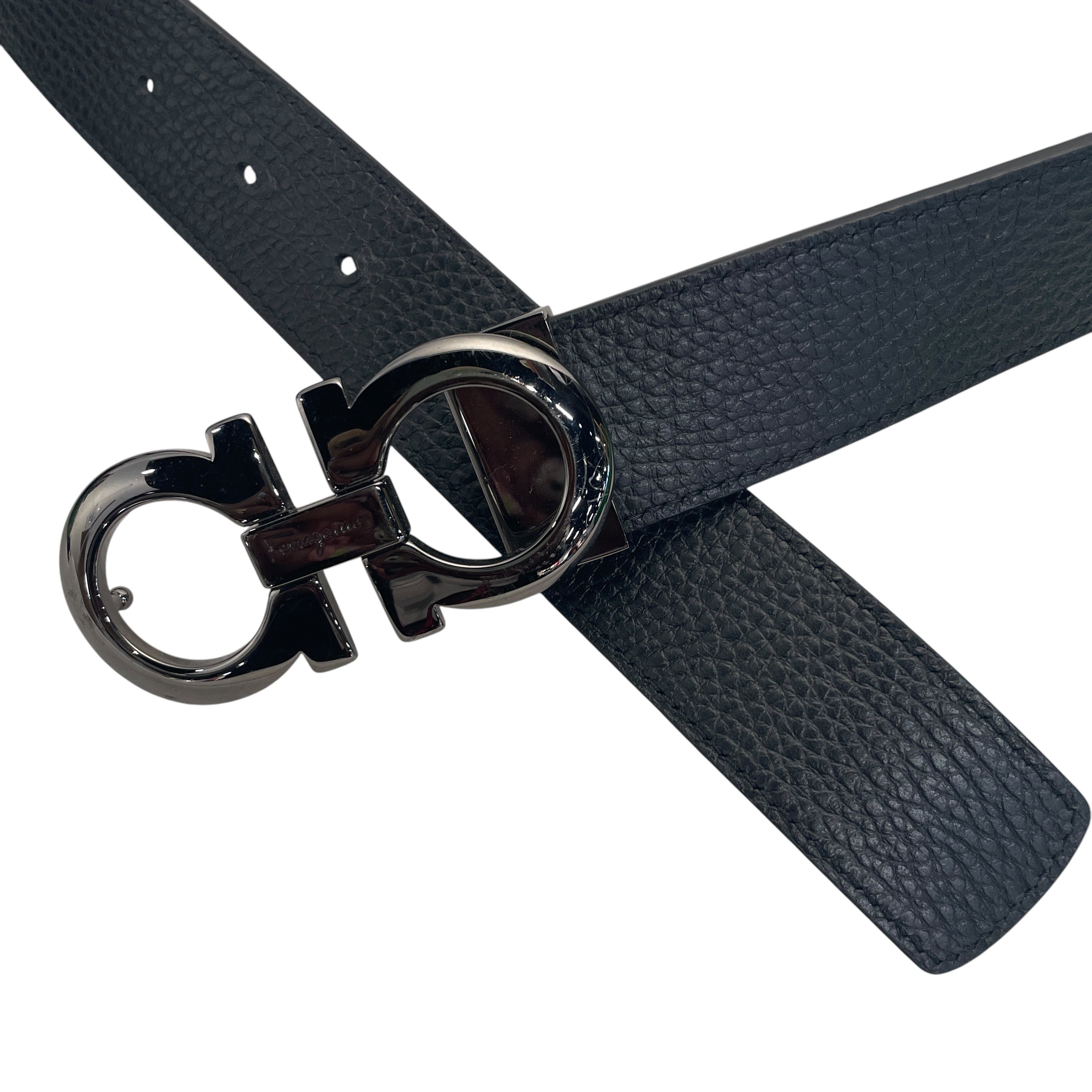 Salvatore Ferragamo/Belt/Leather/BLK/M's/ view 2