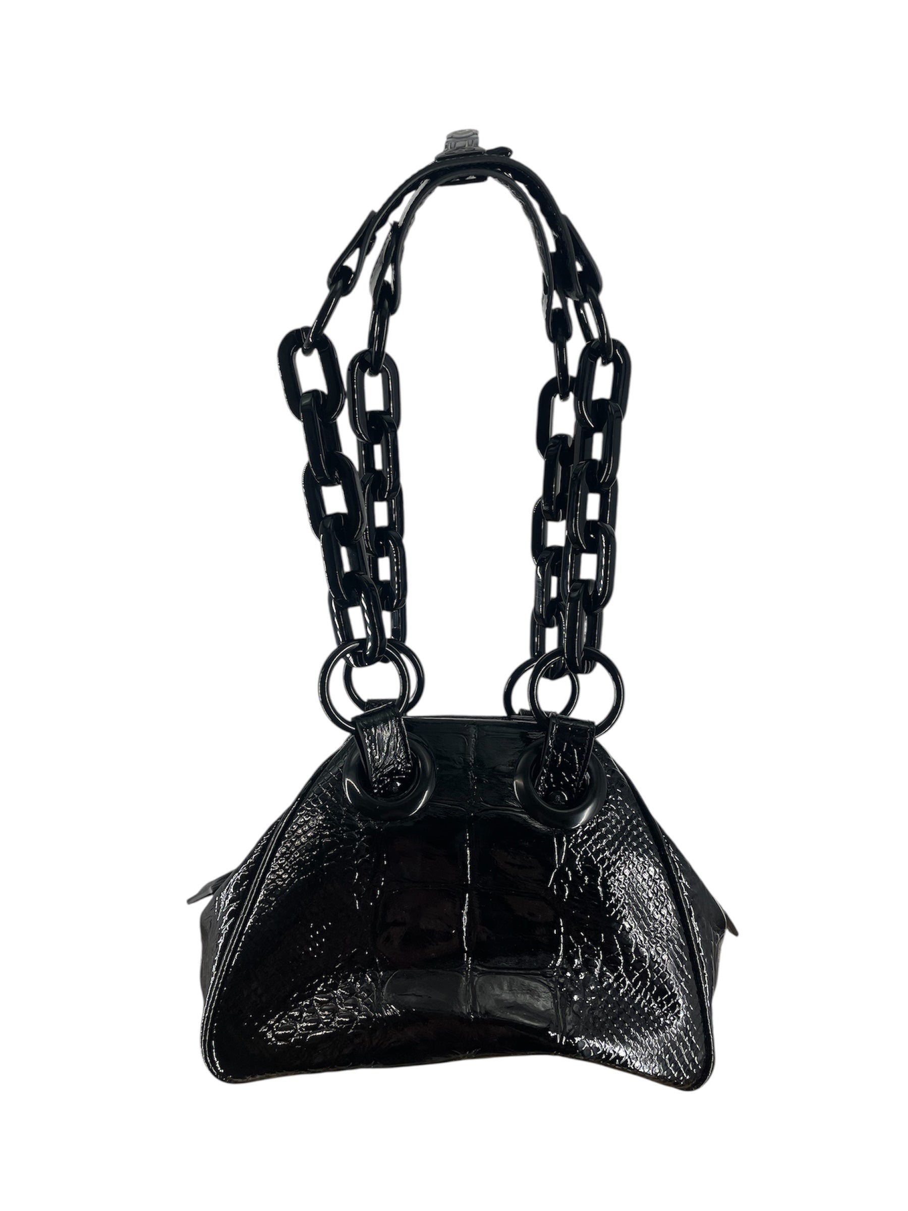 Vivienne Westwood/Hand Bag/Animal Pattern/Leather/BLK/CROCSKIN ARCHIVE CHAIN BAG view 2