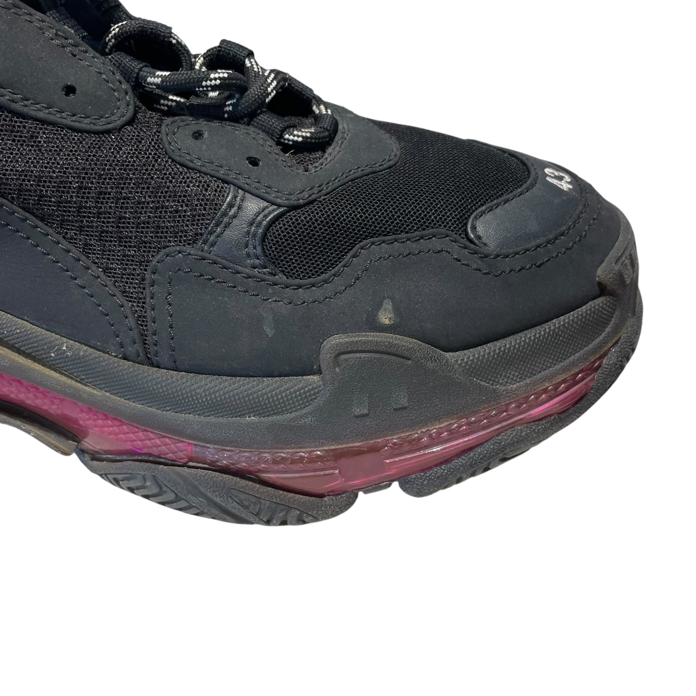 BALENCIAGA/Low-Sneakers/US 10/BLK/TRIPLE S SNEAKERS PINK SOLE view 5