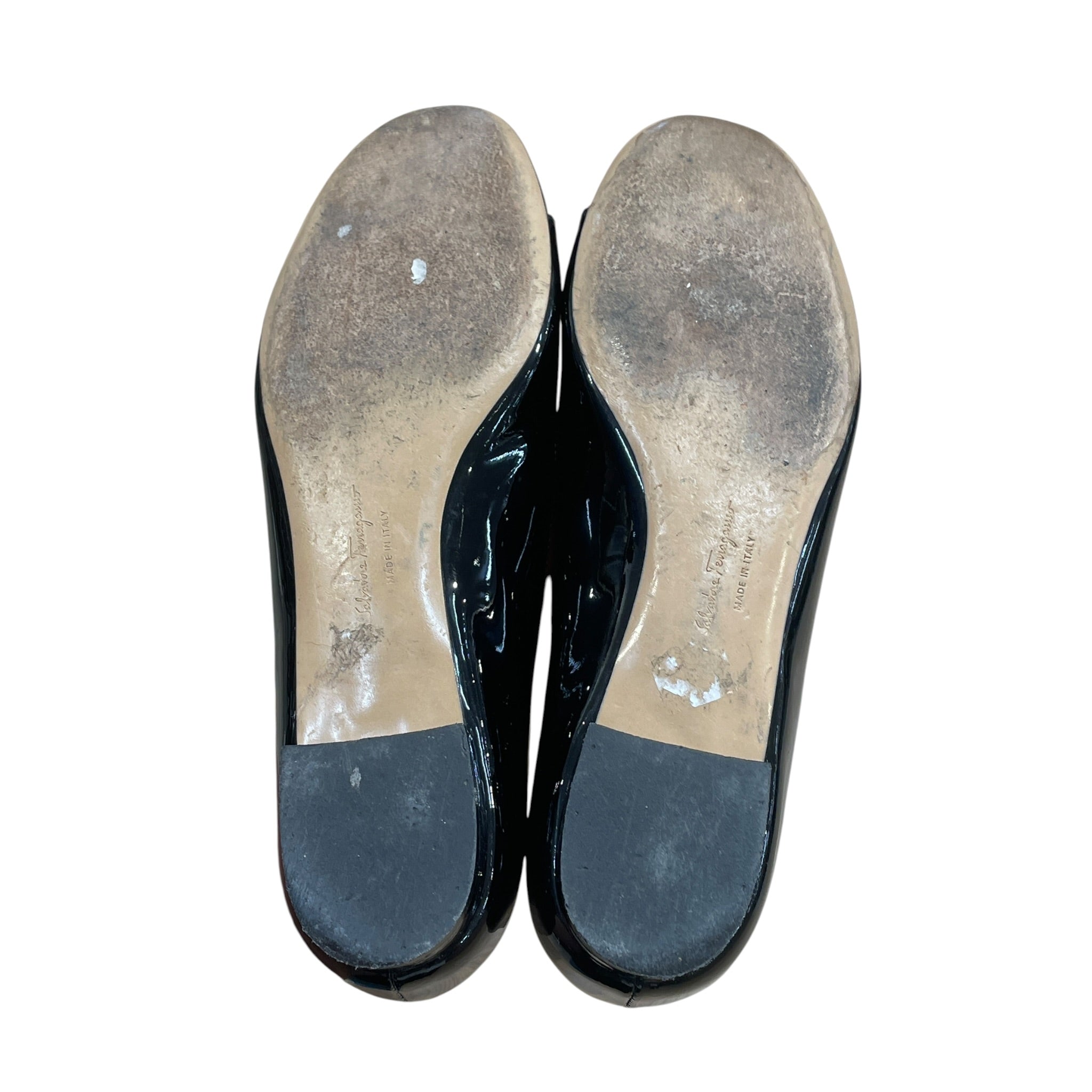 Salvatore Ferragamo/Flat Shoes/US 10/Leather/BLK/silver details view 5