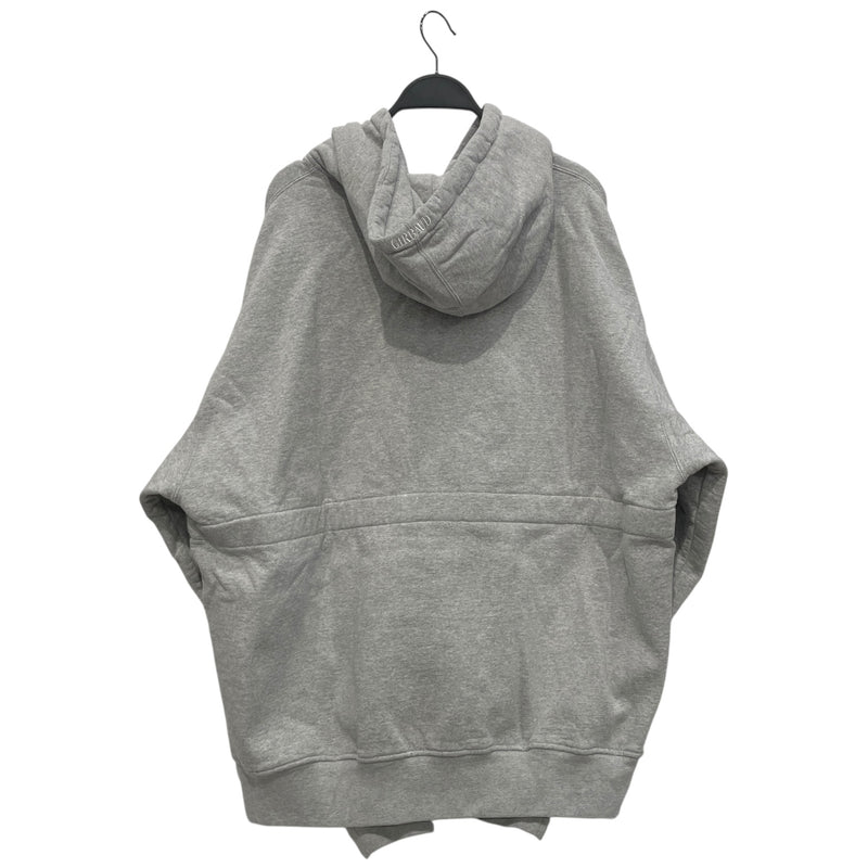 Supreme/MARITHE FRANCOIS GIRBAUD/Zip Up Hoodie/XL/Cotton/GRY/VELCRO LOGO