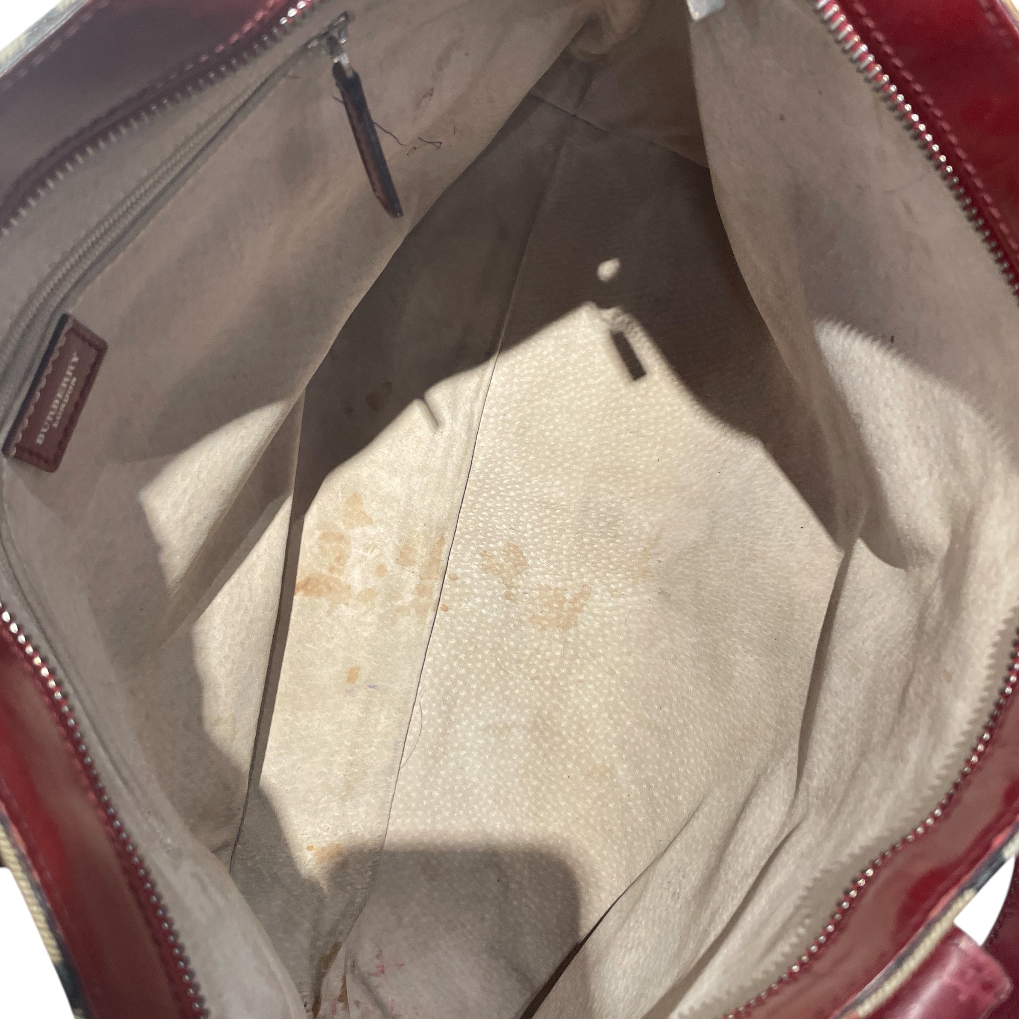 BURBERRY LONDON/Hand Bag/Plaid/Acrylic/CRM/heymarket check tote view 4