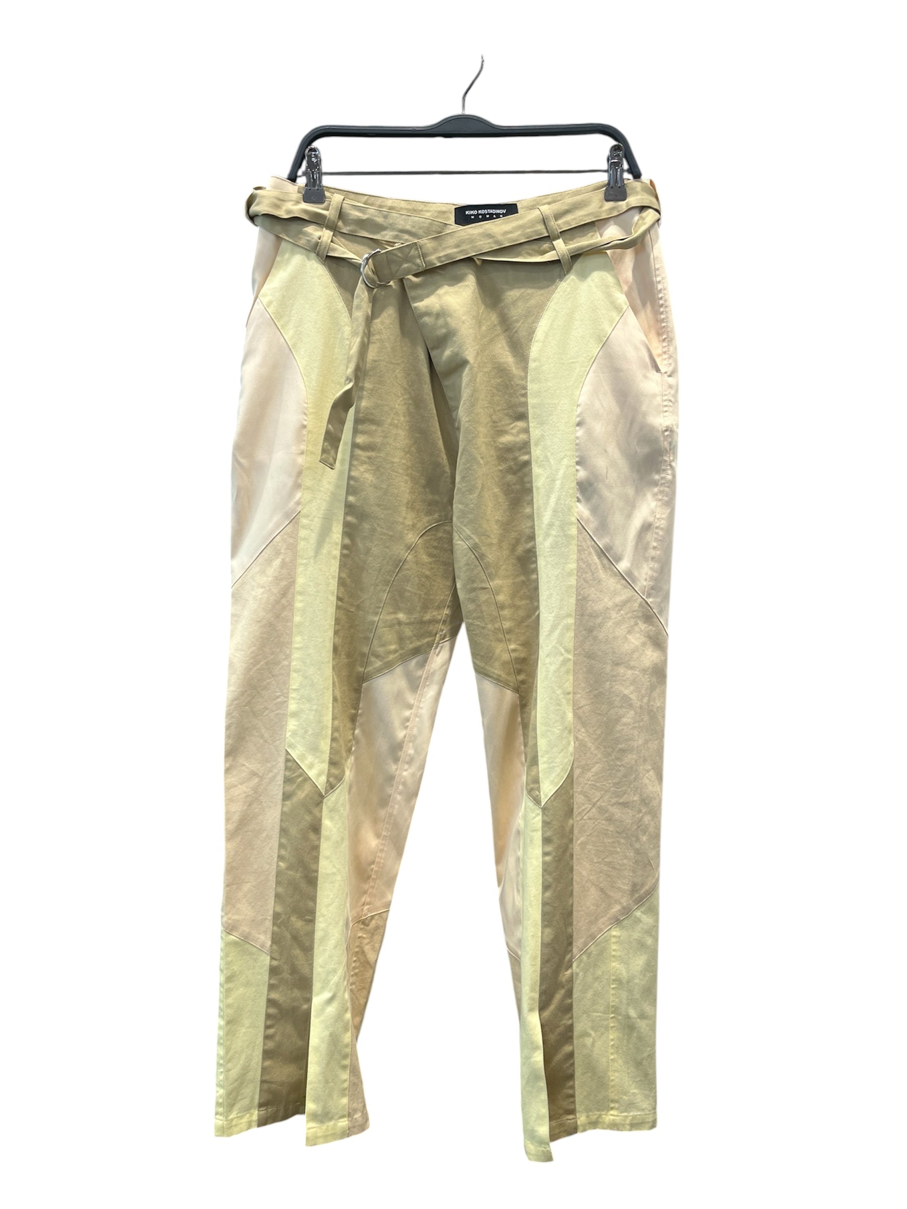 Kiko Kostadinov/Bottoms/40/Cotton/GRN/DAINTREE PANELLED BUCKLE BELT view 1