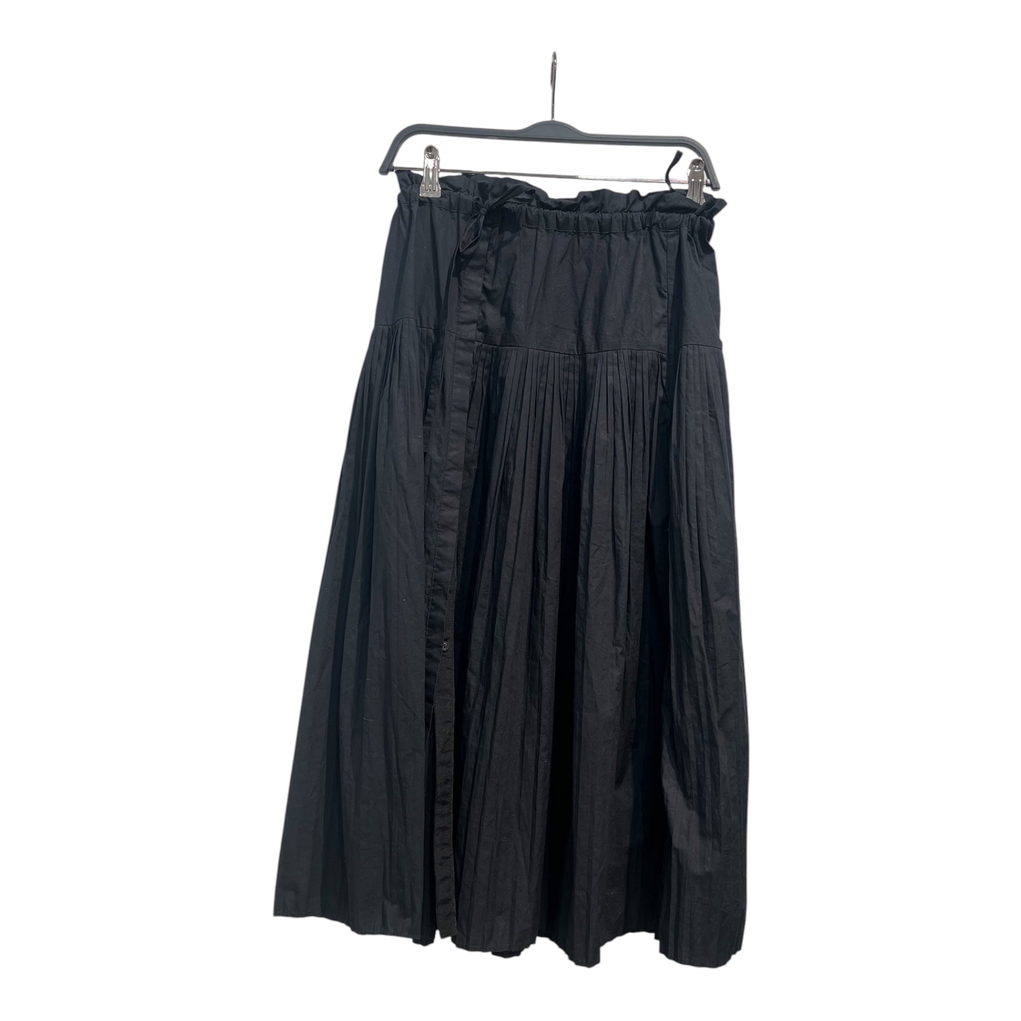 Ulla Johnson/Long Skirt/0/Cotton/BLK/pleated and frilly view 1