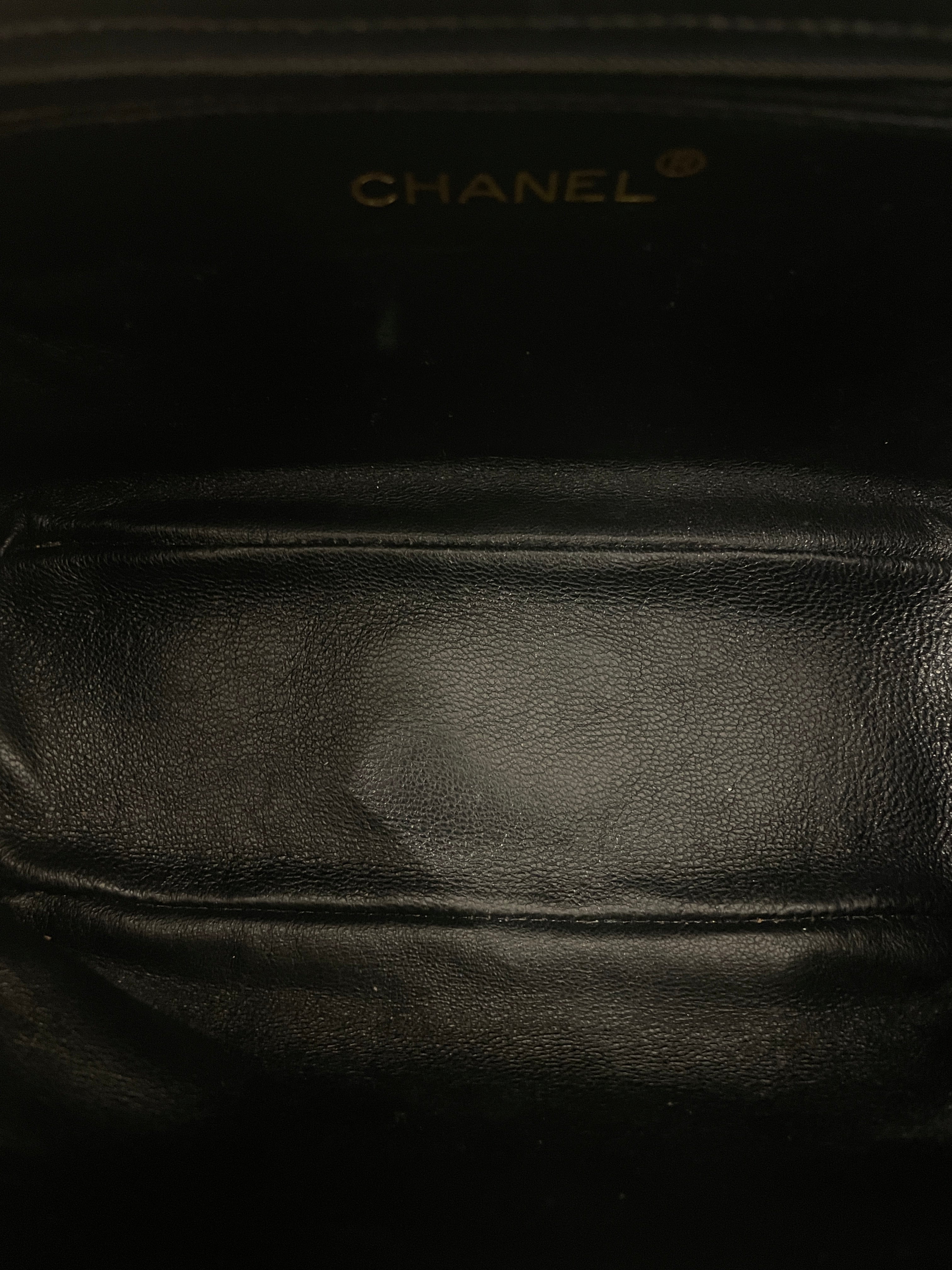 CHANEL/Hand Bag/Cotton/BLK/MATTELASSE GOLD HARDWARE view 4