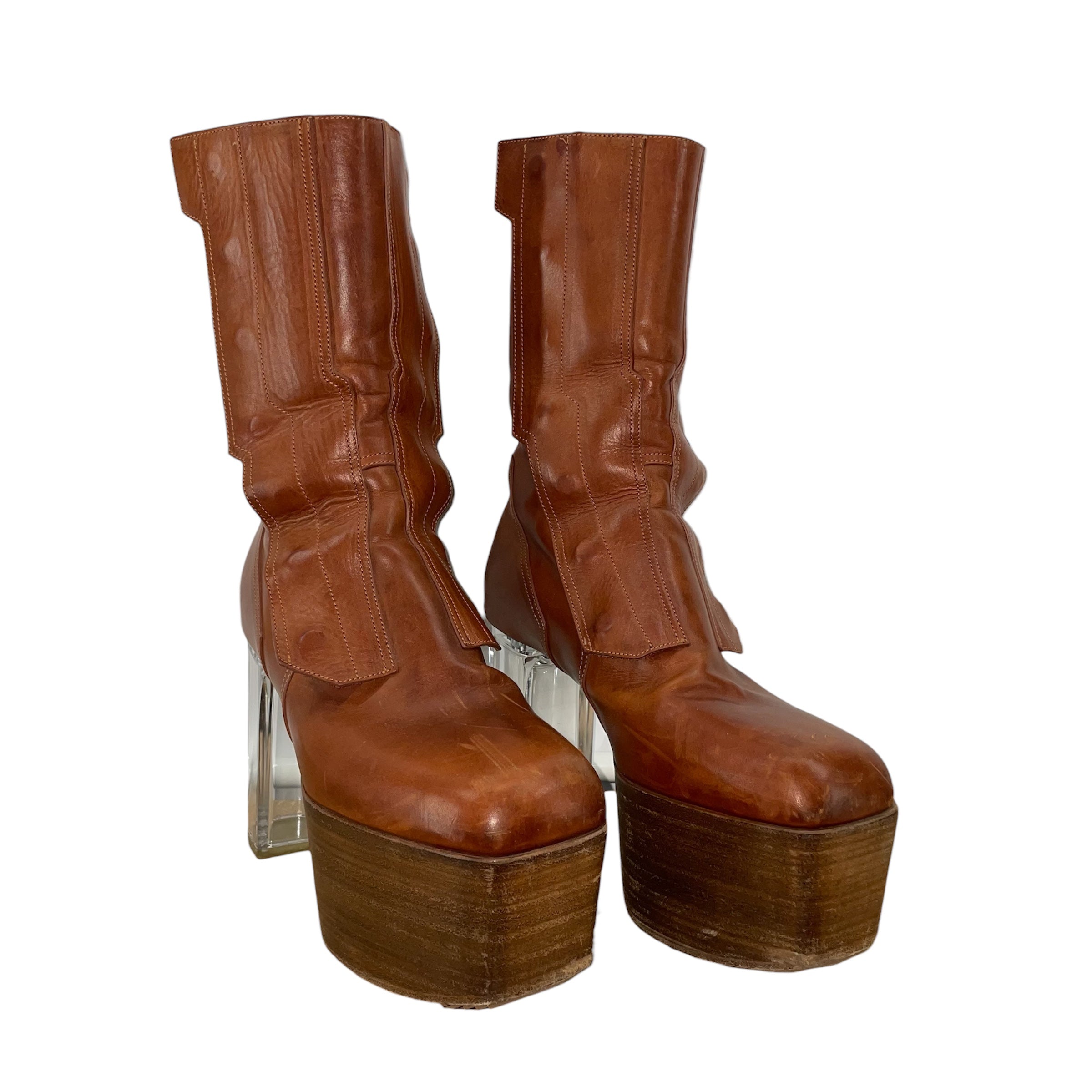 Rick Owens/Boots/EU 43/Suede/CML/HALF CALF SNAP BUTTON SIDE view 1