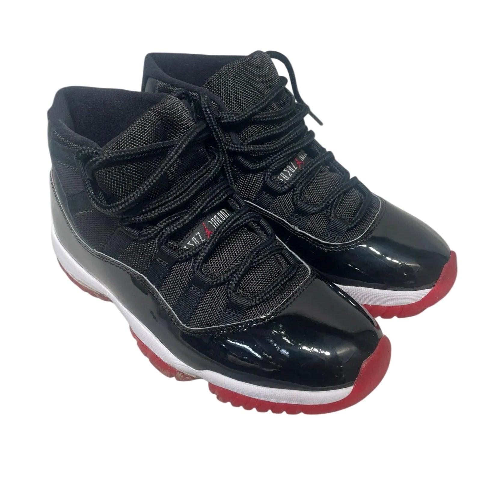 NIKE/Hi-Sneakers/US 8.5/Cotton/BLK/red bottom sole view 1