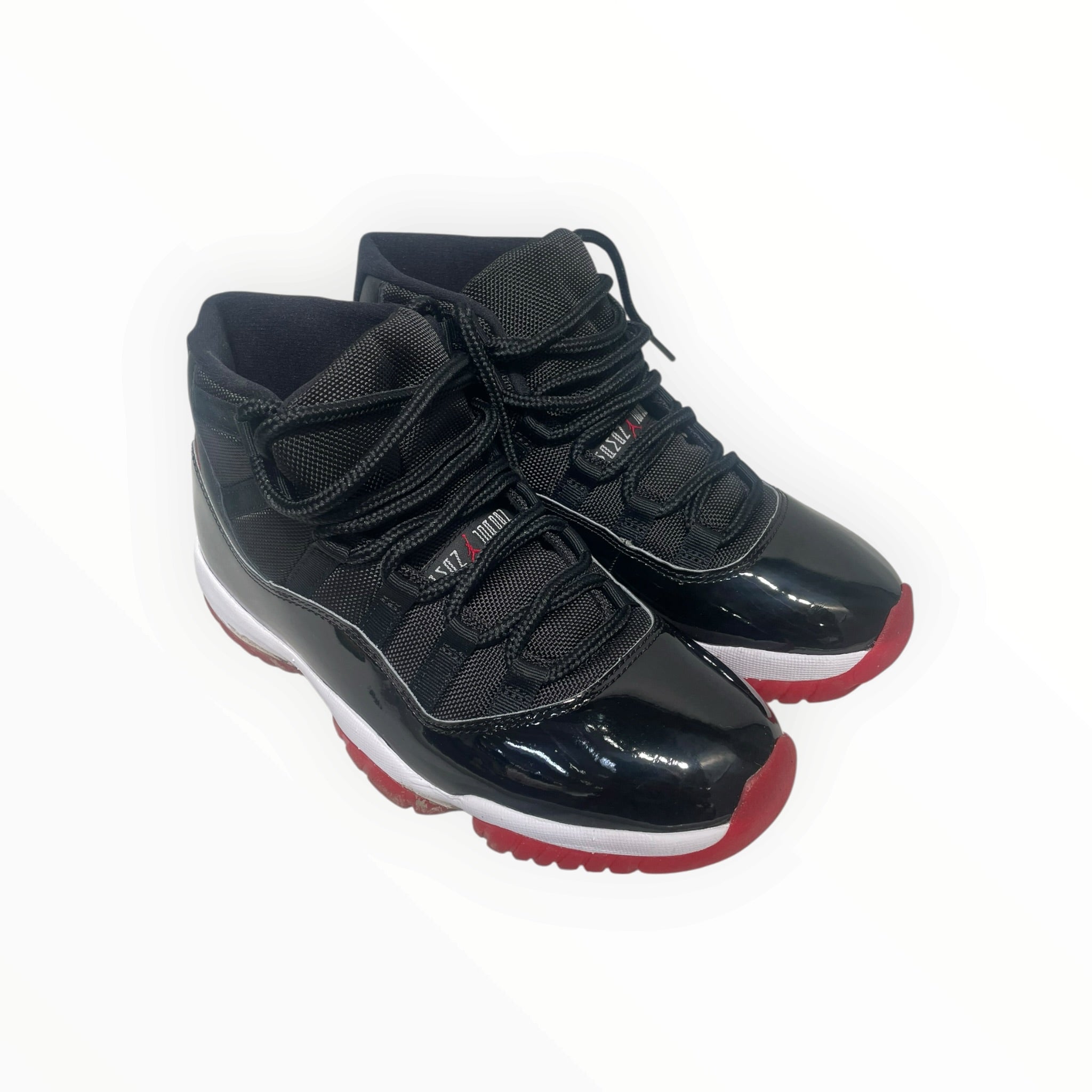 NIKE/Hi-Sneakers/US 8.5/Cotton/BLK/red bottom sole