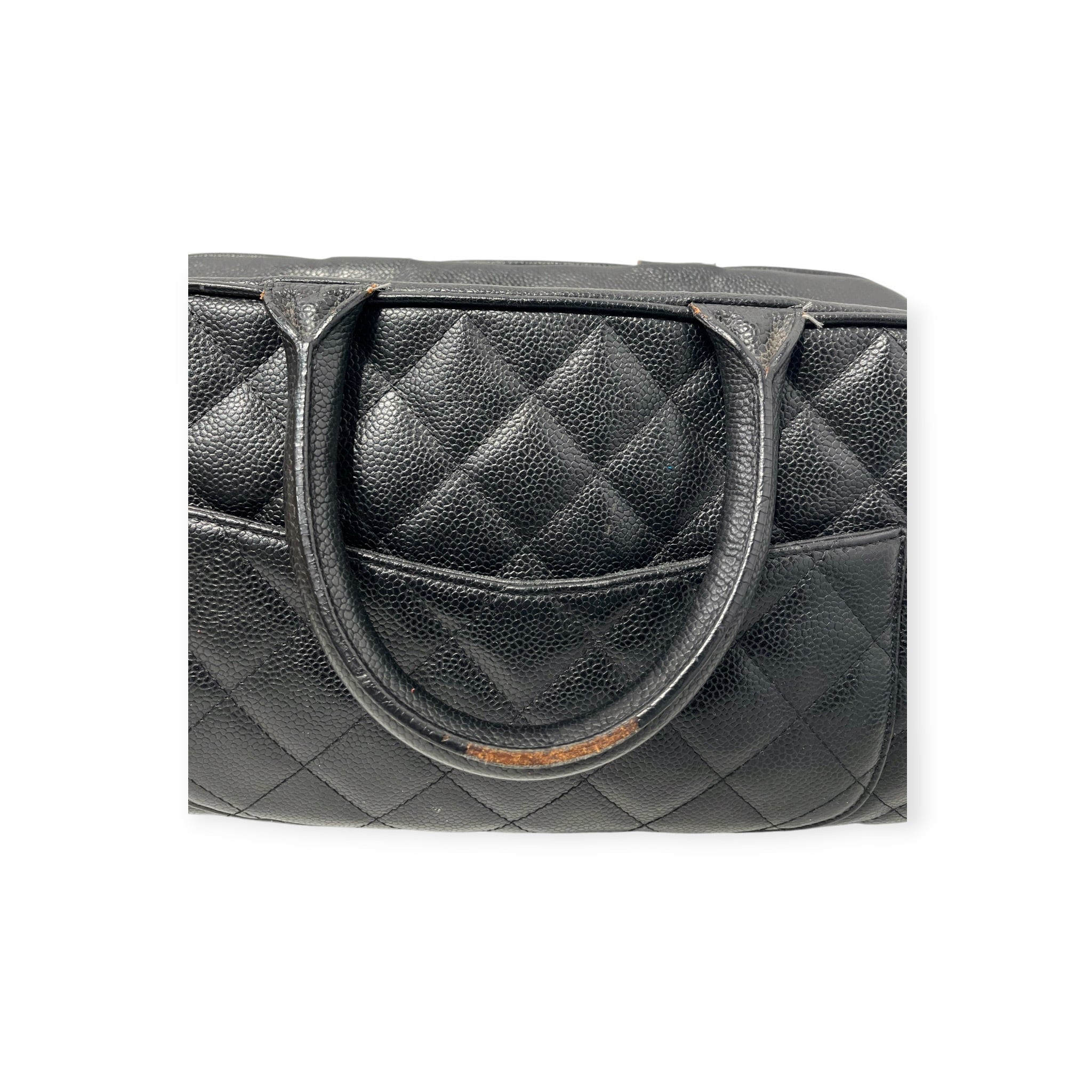 CHANEL/Bag/Leather/BLK/CAVIAR QUILTED BOWLER BAG view 6