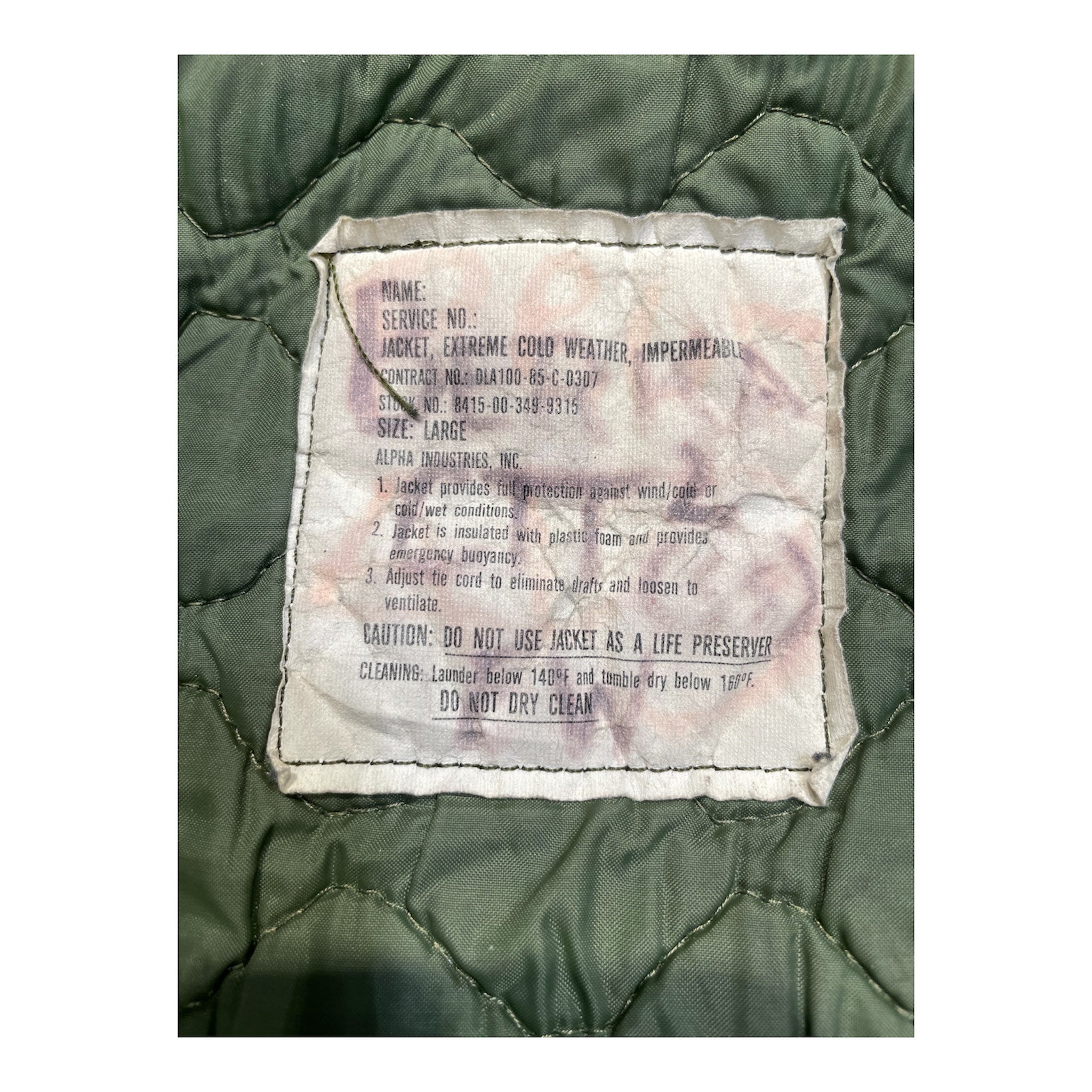 Vintage/Jacket/XL/Nylon/GRN/RIBBED COLLAR view 3