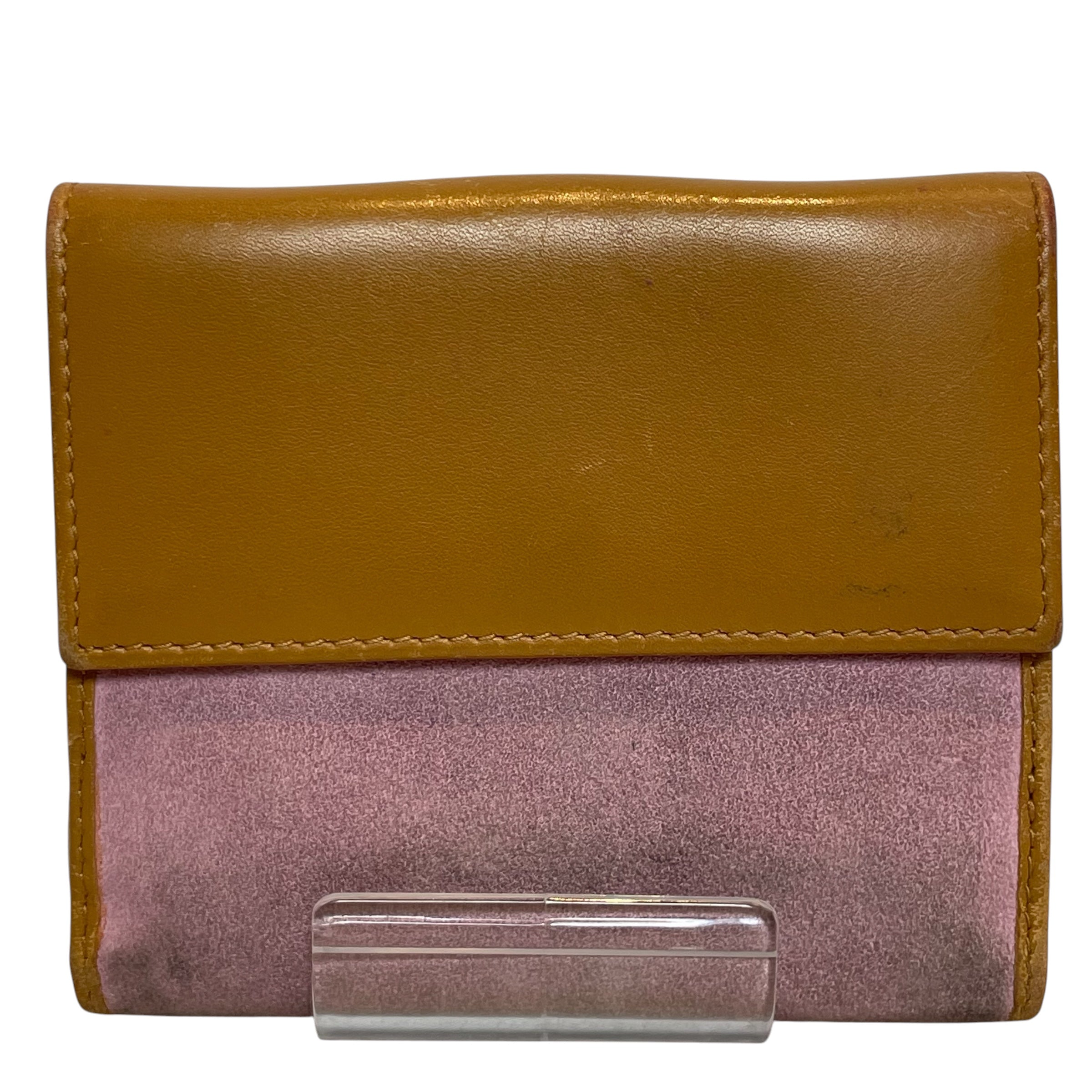 GUCCI/Coin Wallet/Suede/PNK/GOLD BUTTON CLASP view 2